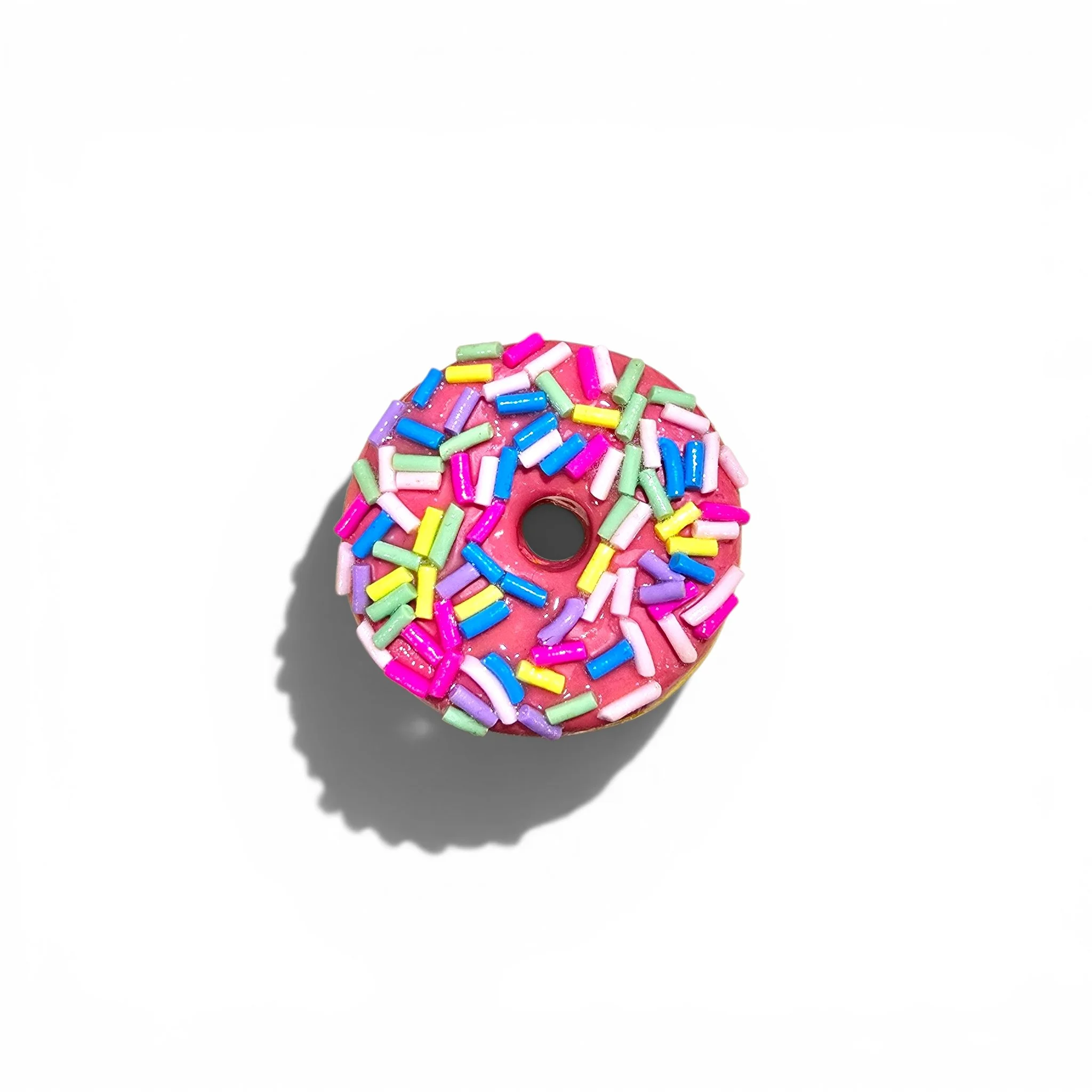 Pink frosted donut magnet