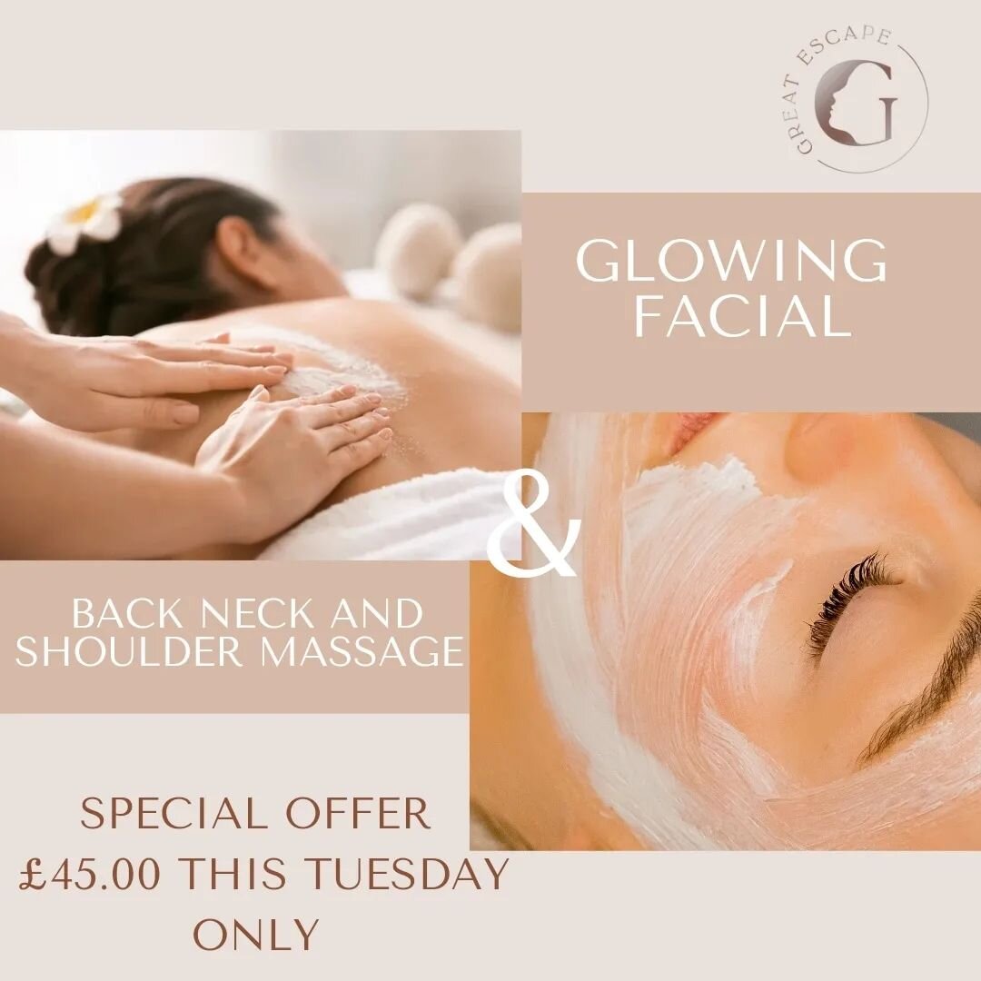 SPECIAL OFFER
Fancy a treat 

tomorrow only
Available slots are as followed

1.30pm
2.30pm
3.30pm
7pm

#metime #relax #massage #facial #beauty #timeforyou #beautysalon #salon