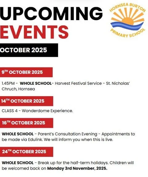 📅 Important Upcoming Dates for Parents 📅
Please pop these in your diaries so you don’t miss out! 🗓️
More details about each event will be shared closer to the time.
Thank you for your continued support – we can’t wait to see yo