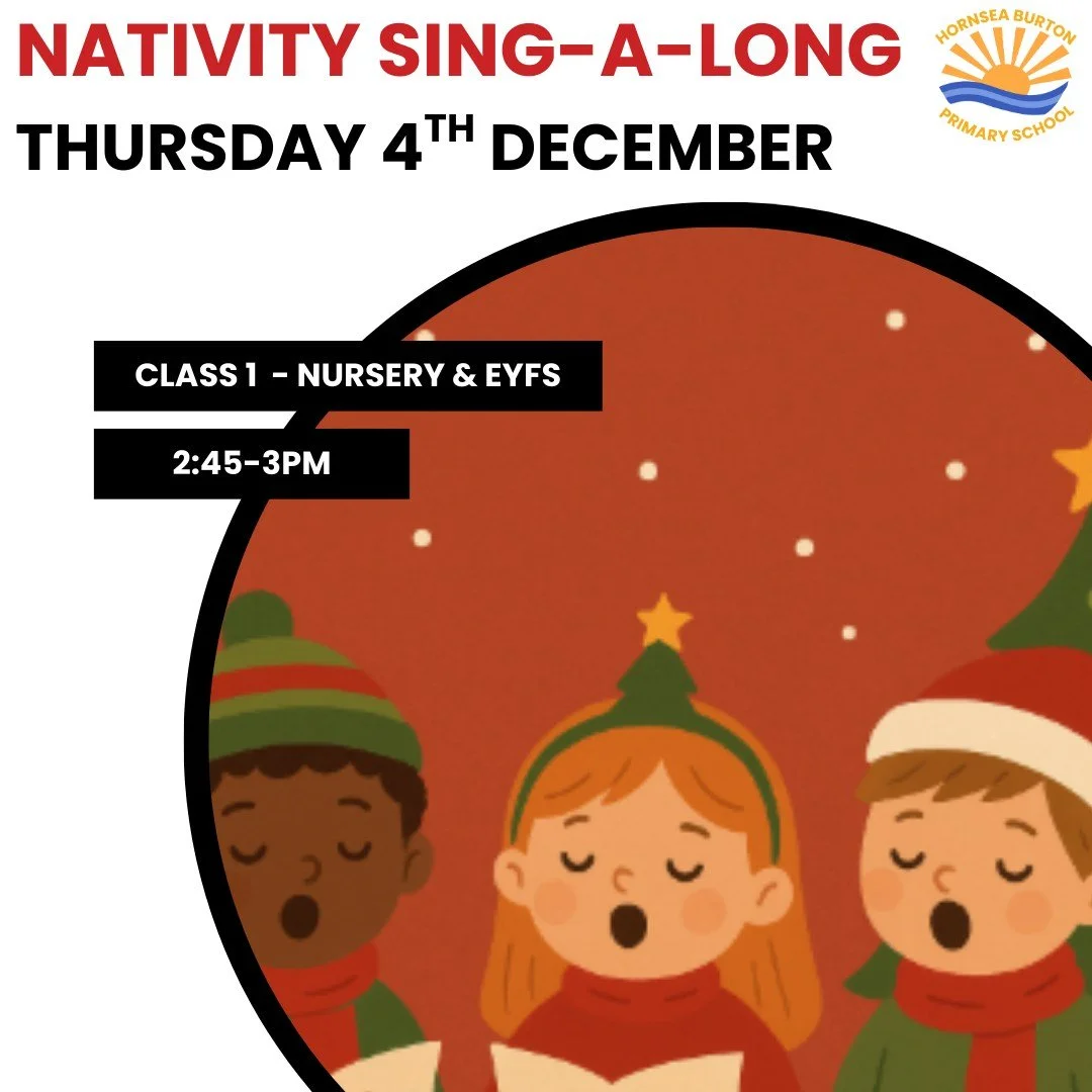 🎄✨ Christmas Sing-A-Long &ndash; Class 1 ✨🎄

We are excited to share that our Nursery and EYFS children will be hosting a festive Christmas Sing-A-Long on Thursday 4th December at 2:45&ndash;3:00pm.

Parents and carers are warmly invited to join us