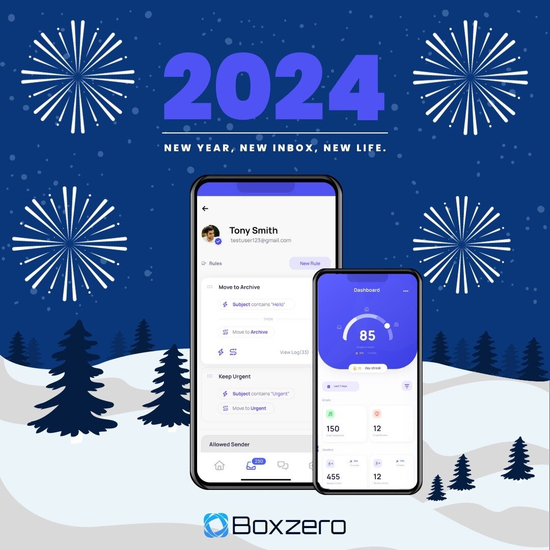 Embark on a transformative journey this New Year with Boxzero! 🚀✉️ Say hello to 'New Year, New Inbox, New Life' &ndash; our campaign to redefine your digital experience. 

Unleash the power of organization, efficiency, and simplicity with Boxzero, a