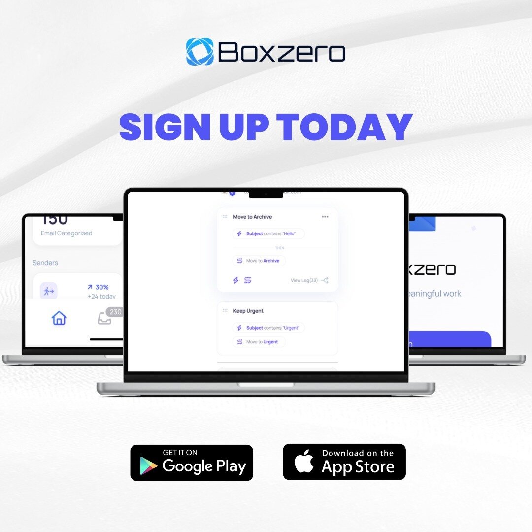 You're constantly bombarded, forever chasing that elusive goal of inbox zero. Boxzero brings you seamless convenience and connection! 

Experience the ultimate hub with support for all your favorite email and social services - Slack, Gmail, Outlook, 