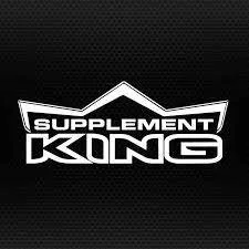 Supplement King logo with crown design on a black background.