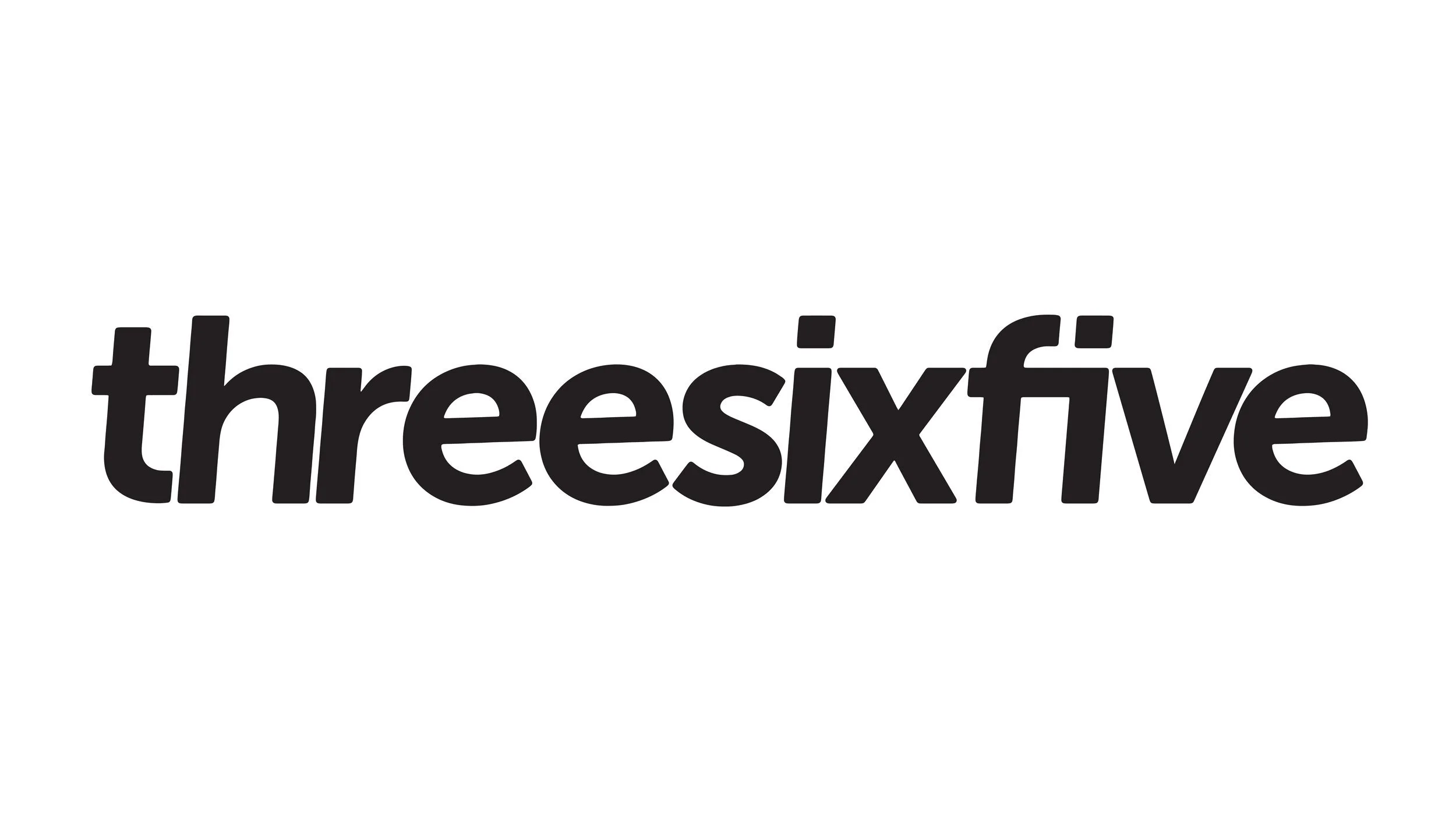 "threesixfive" text in bold black font.
