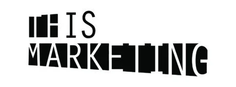 Stylized text "This is Marketing" with varied font sizes and styles.