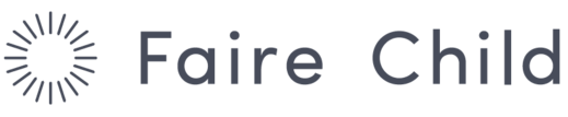 Faire Child logo with sunburst design and text