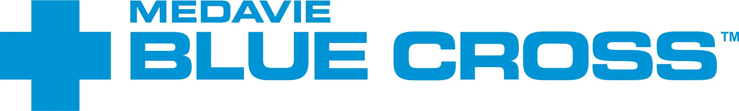 Medavie Blue Cross logo, featuring a blue cross symbol and the text "MEDAVIE BLUE CROSS" in blue.