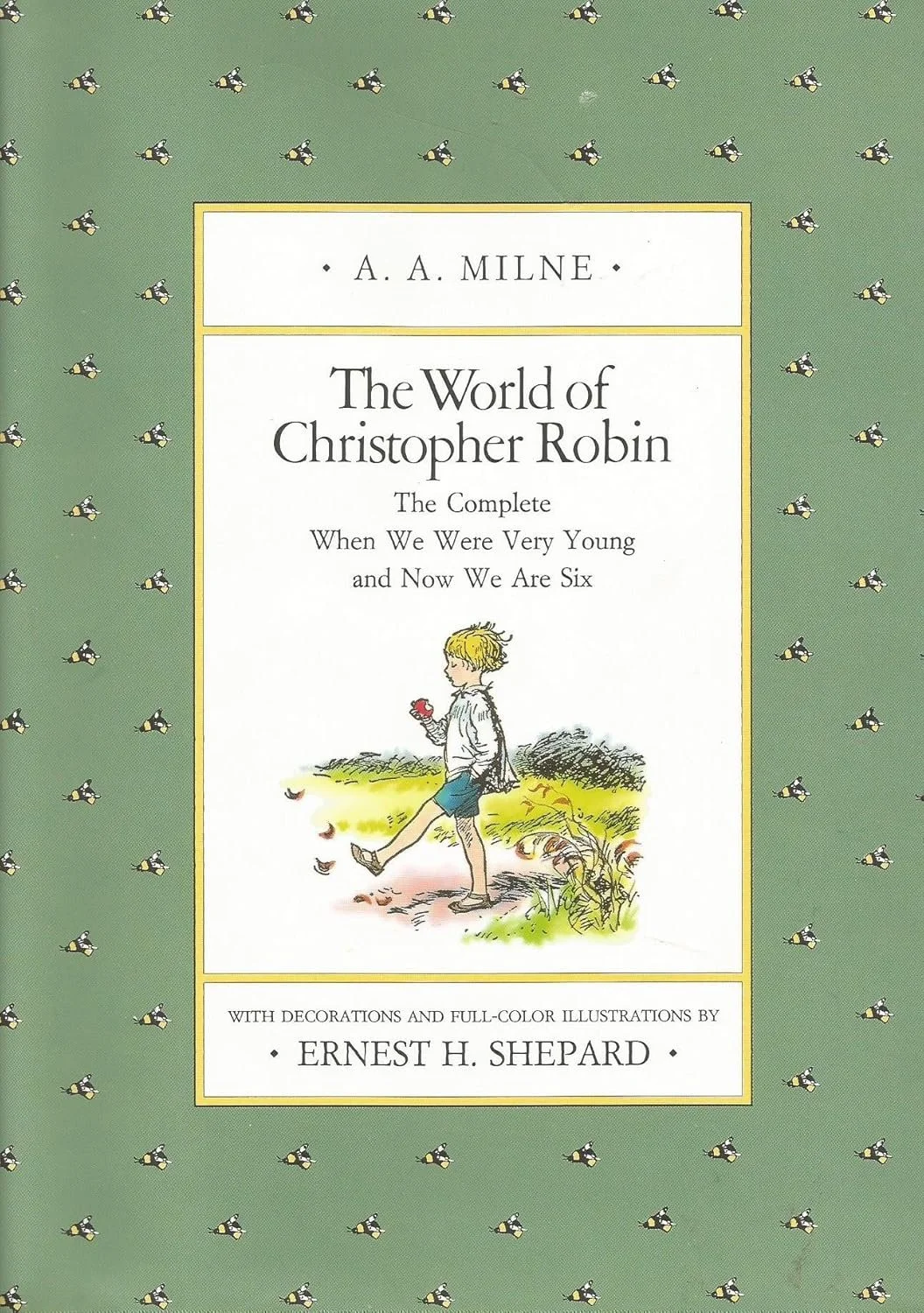 Cover of The Complete Poems for Christopher Robin featuring Christopher Robin eating an apple
