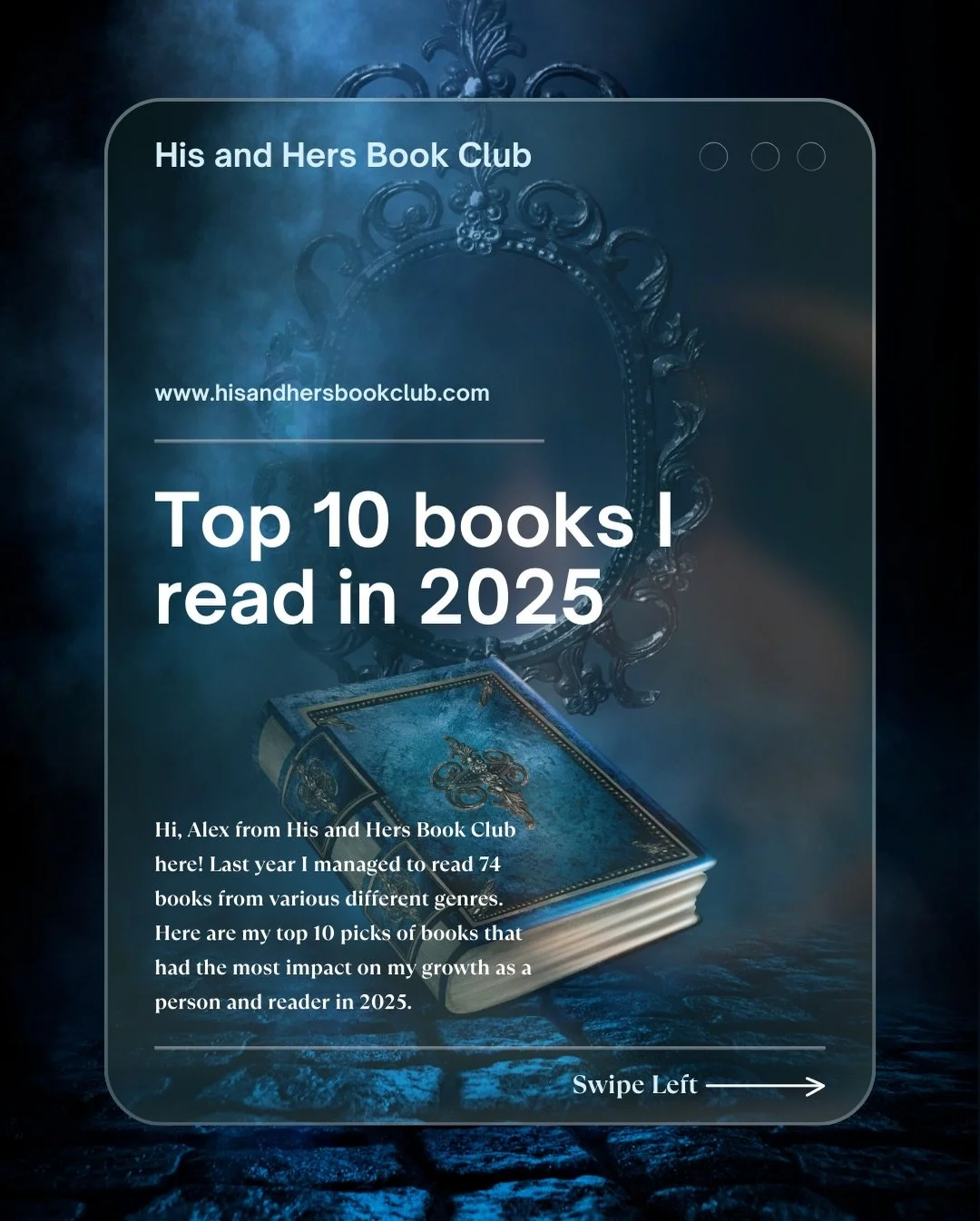 2025 was a wild year for me. I set a goal of reading at least 30 books and I somehow managed to get to 74! Which, I&rsquo;m very proud to say, is a personal record for me. 

One of the big things I set out to do last year was to challenge myself as a