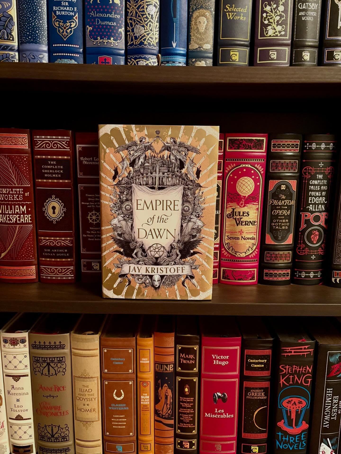 Alex here. It is finally time!!!

After weeks of putting it off, I am ready to have my world destroyed. The last book in the Empire of the Vampire trilogy, let&rsquo;s goooo!

@misterkristoff The horses better f***ng make it to the end of this one&he