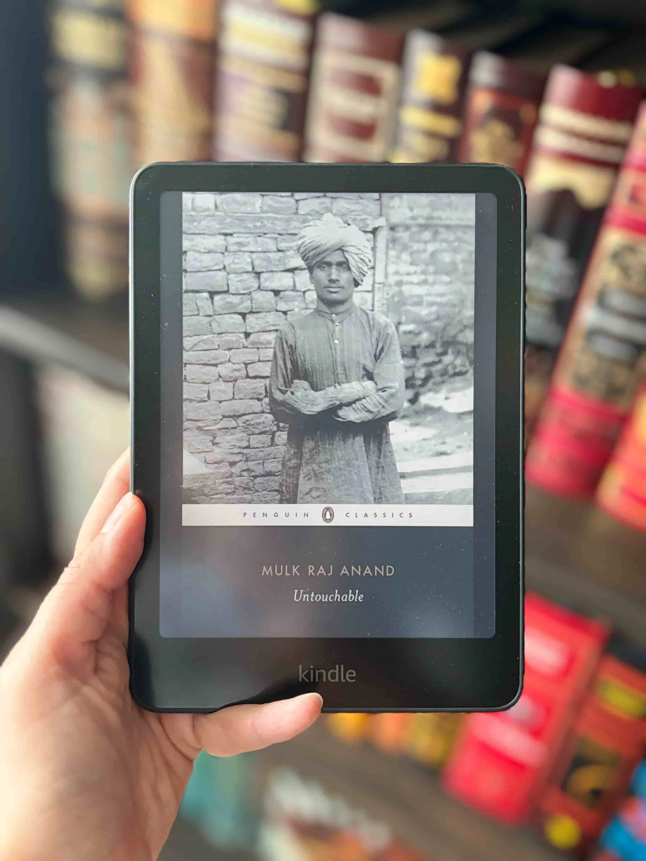 Untouchable by Mlk Raj Anand, held by Stani Ivanova of His and Hers Book Club on a Kindle 2026