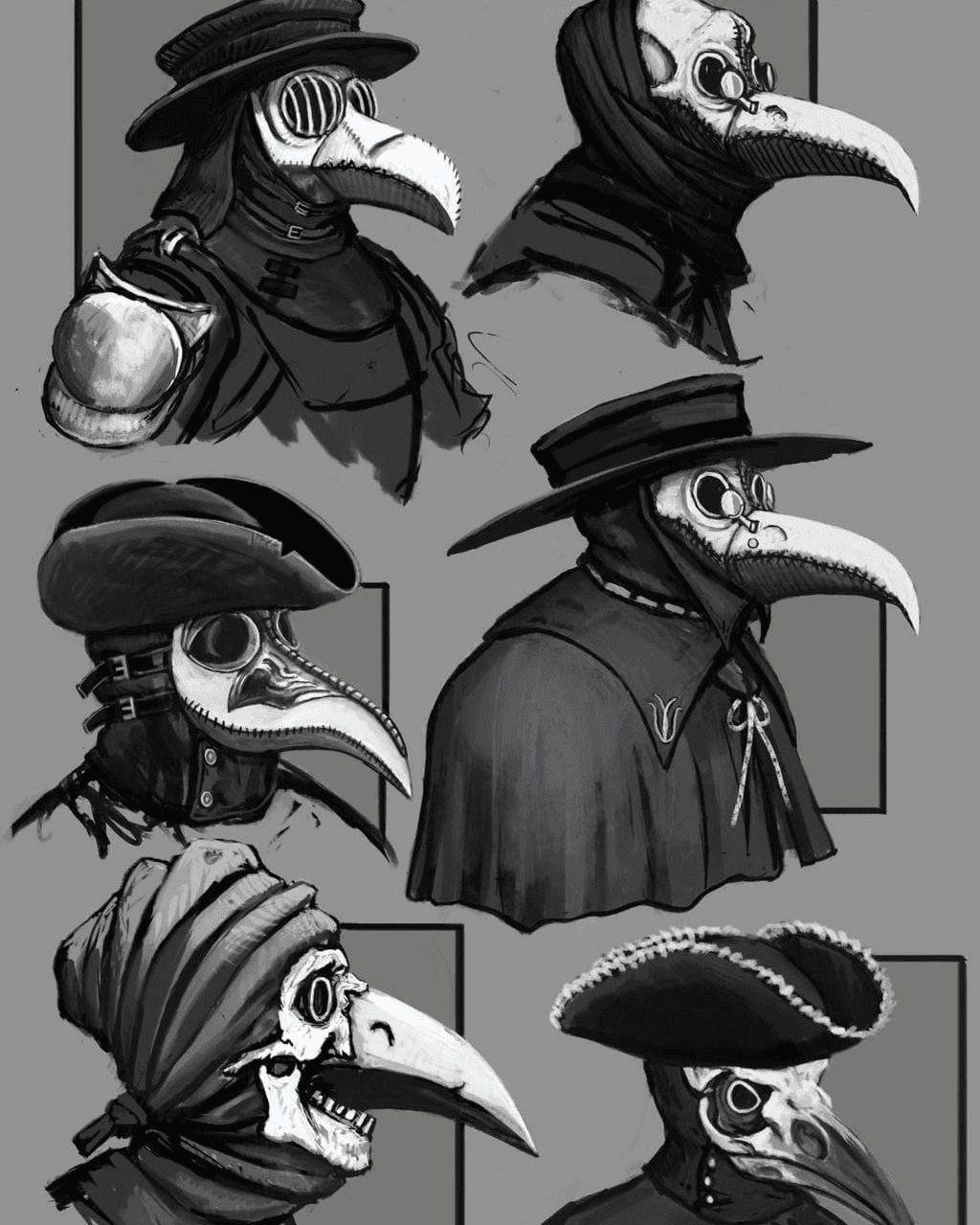 Our main villain - THE AUDITOR - is inspired by the Plague Doctors of the 17th century - with some very unique twists! The design started with inspo pics. Myself and Costume Designer @eleanor_grainger_ collated the vibes, then Eleanor moulded an anal