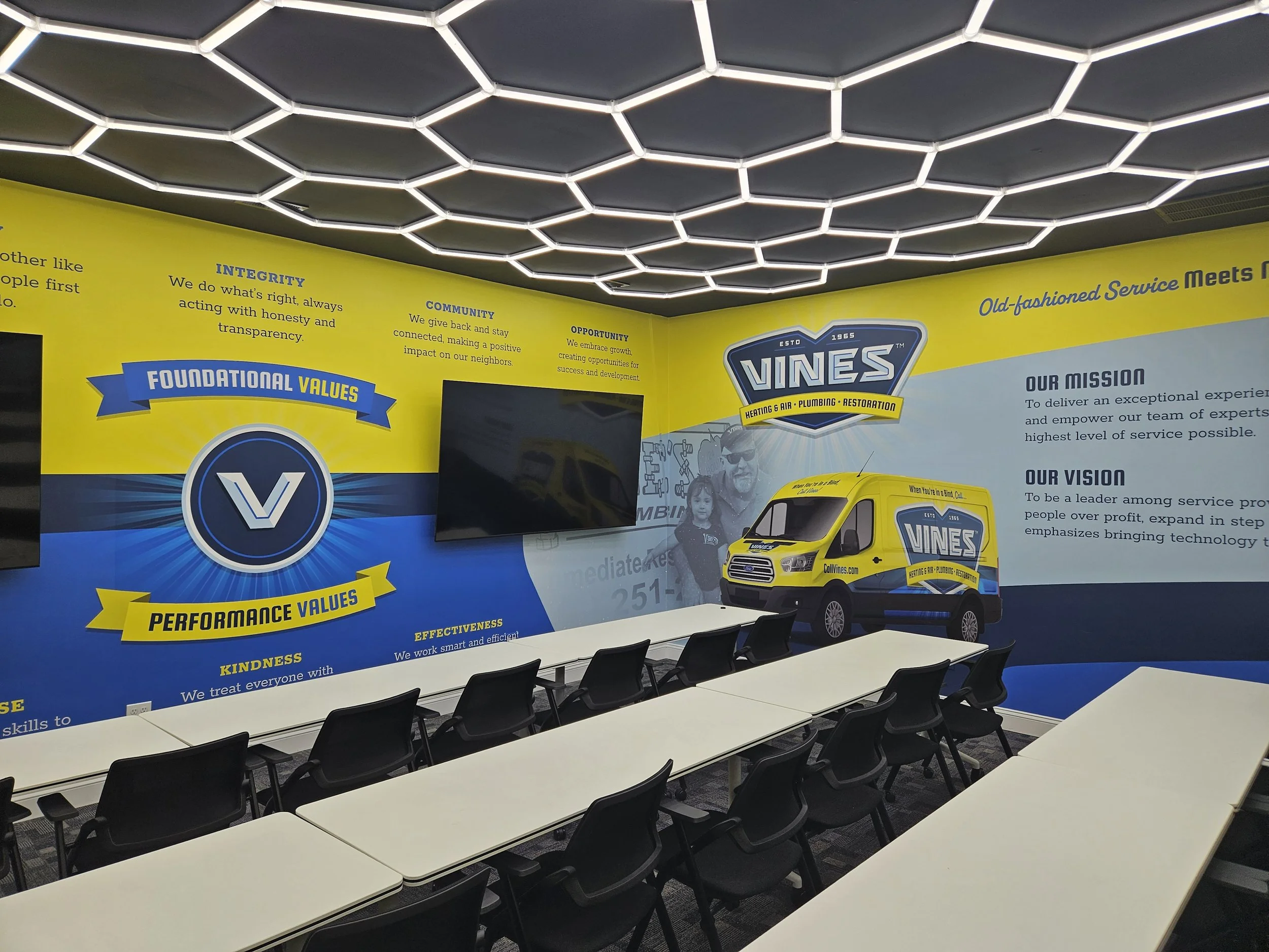 Vines training room wall wraps