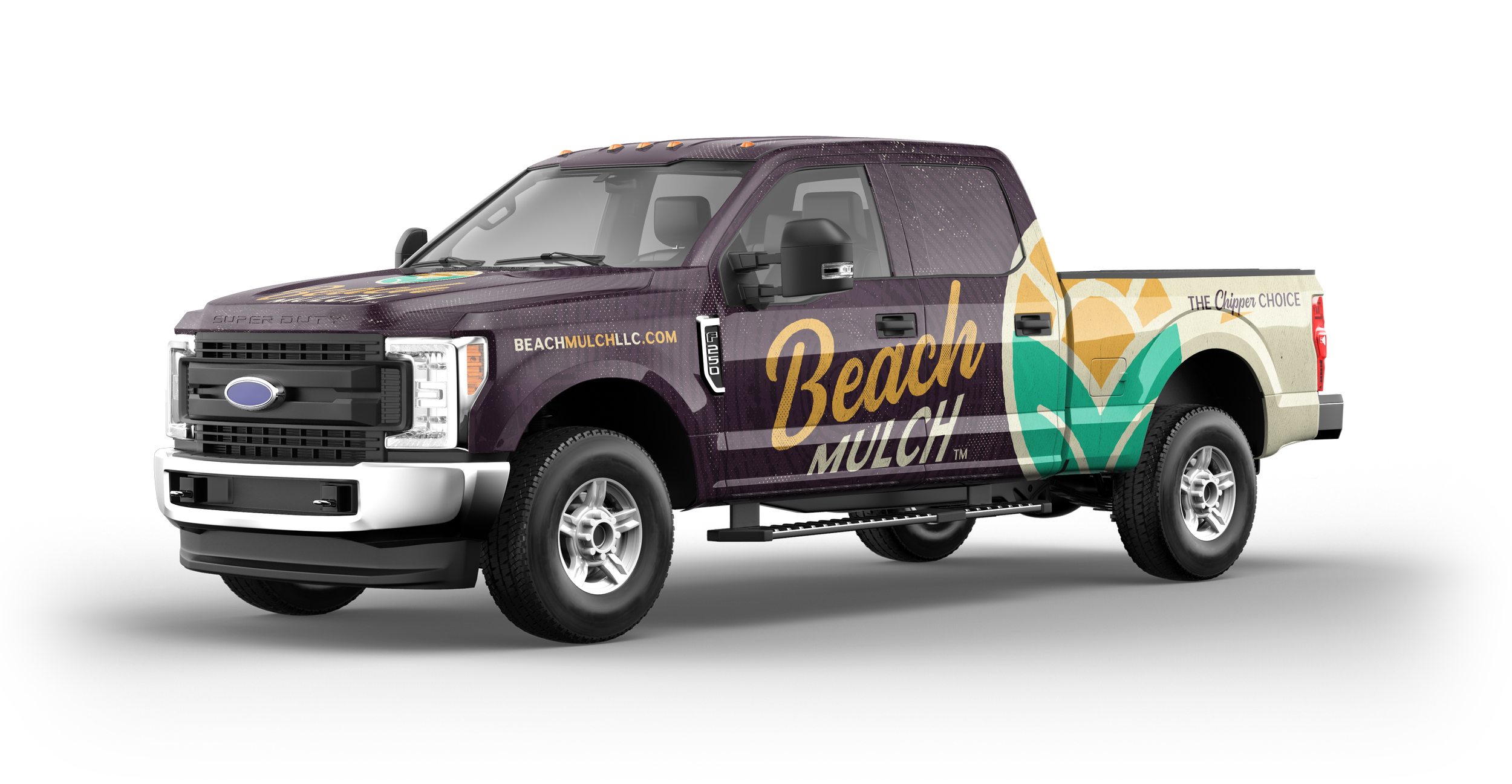 Beach Mulch truck wrap