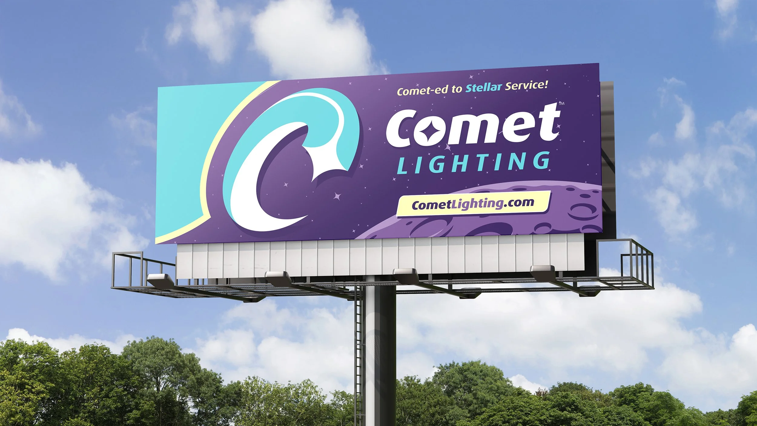 Comet Lighting billboard design