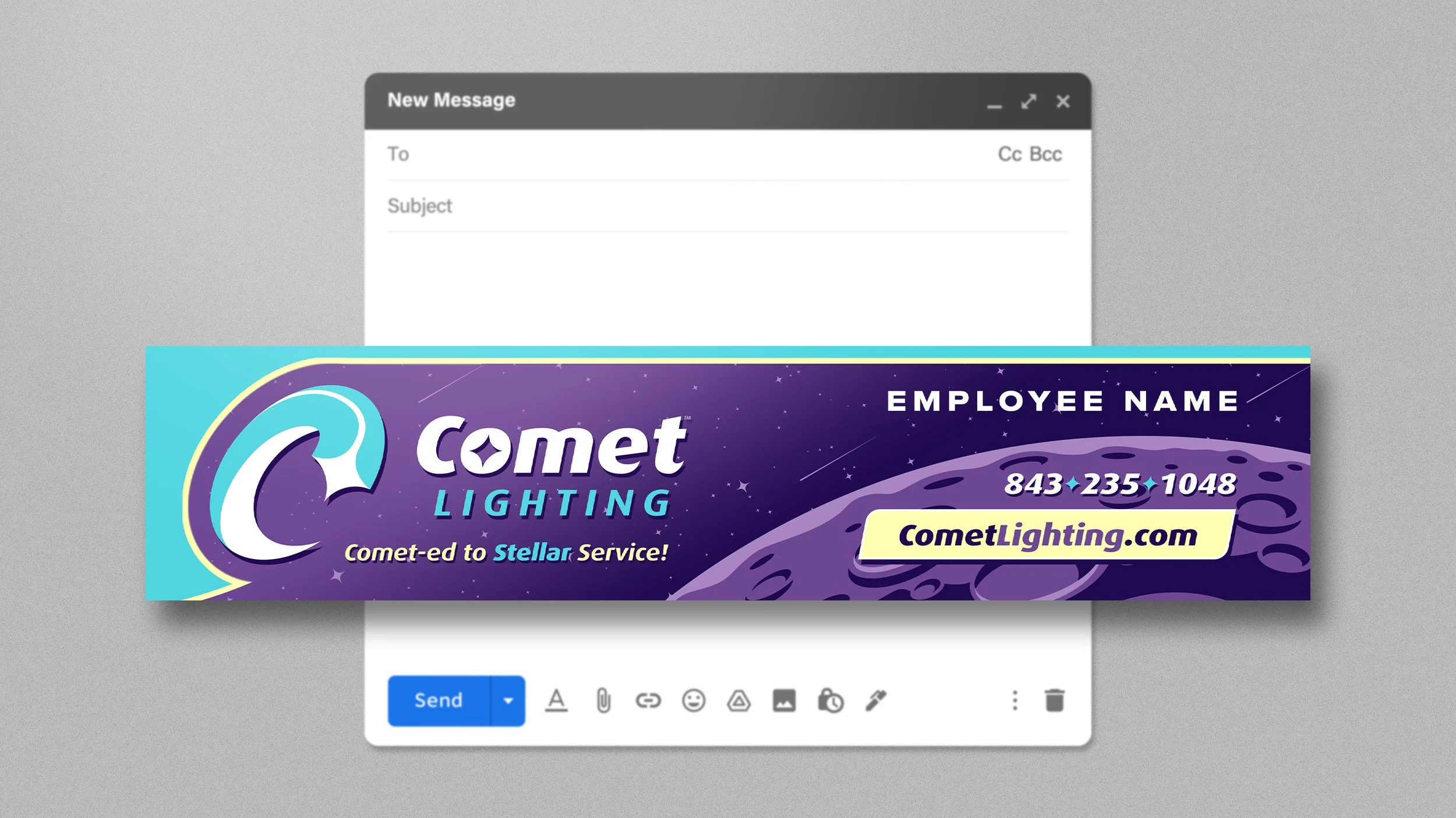 Comet Lighting email signature template