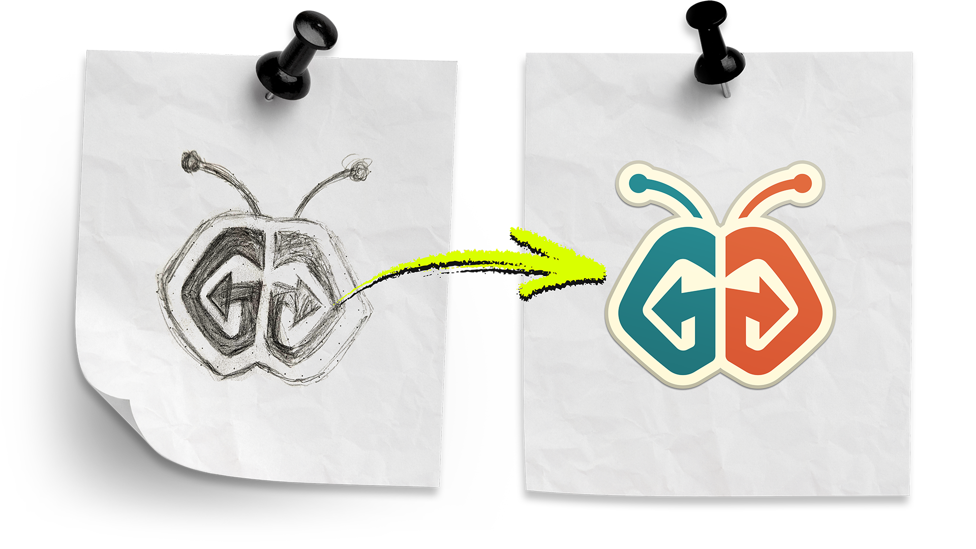 Good N Gone Pest Control logo sketch