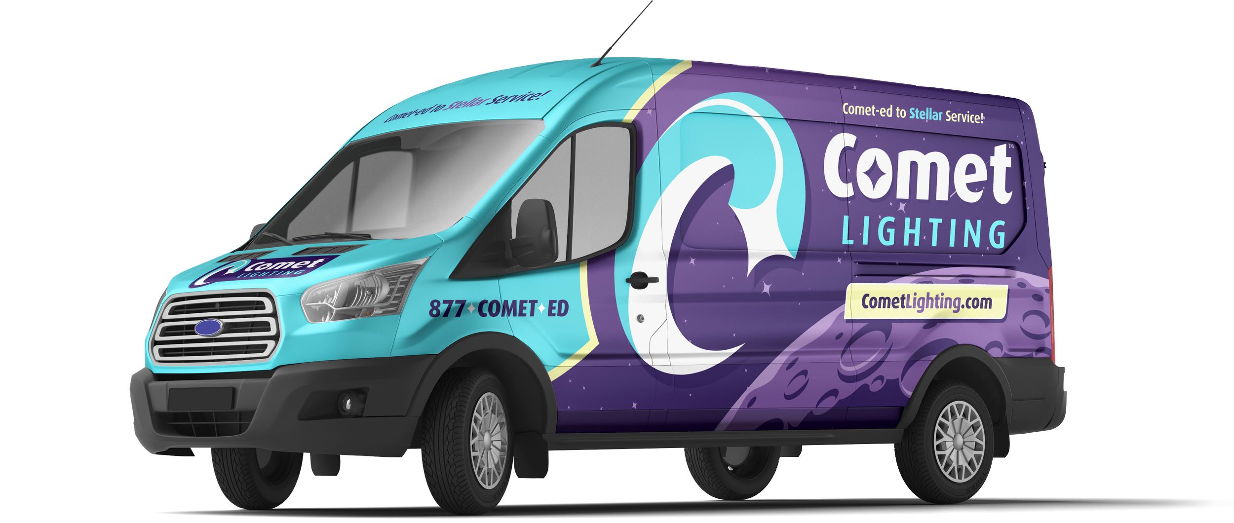 Comet Lighting van wrap