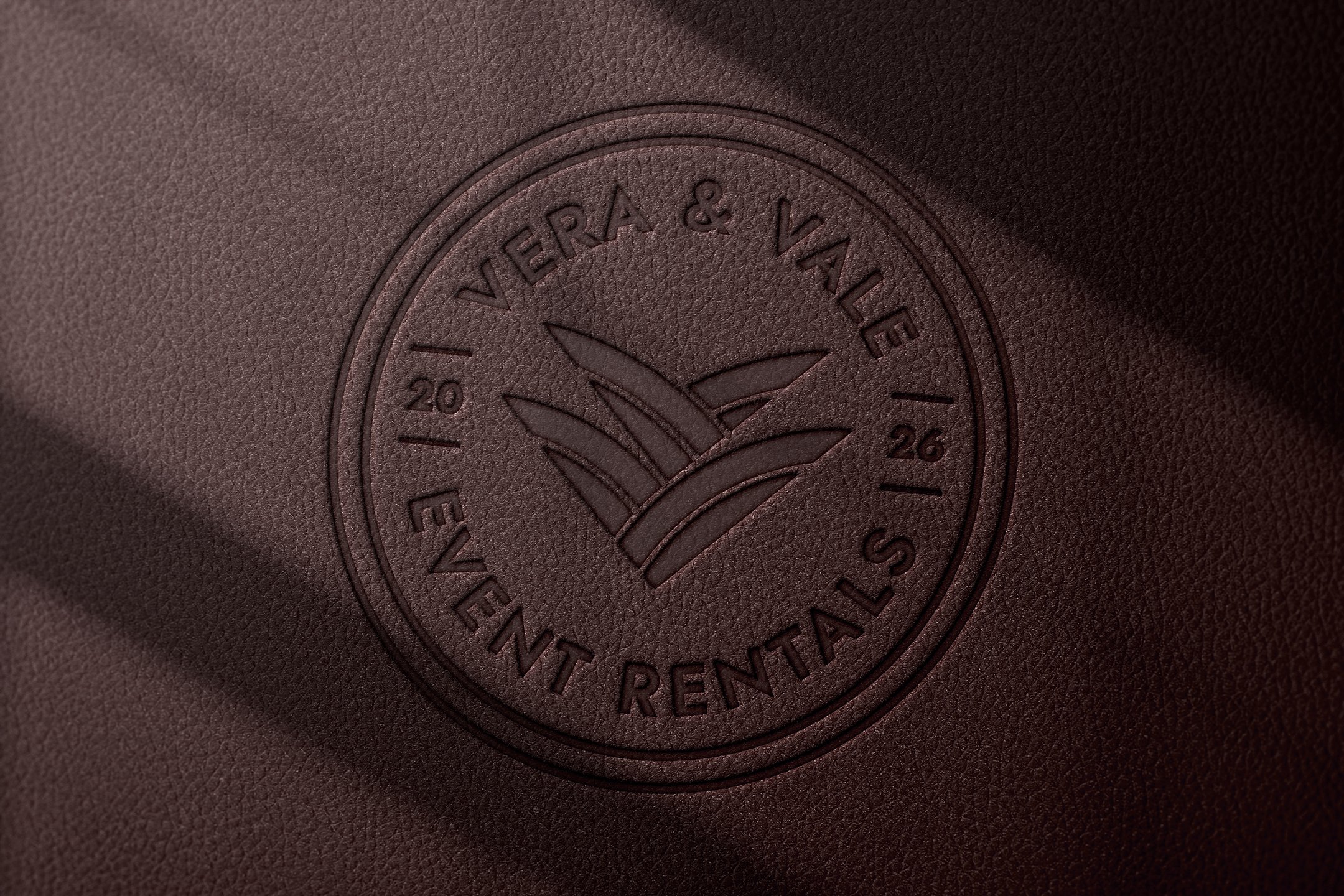 Vera & Vale logo emboss