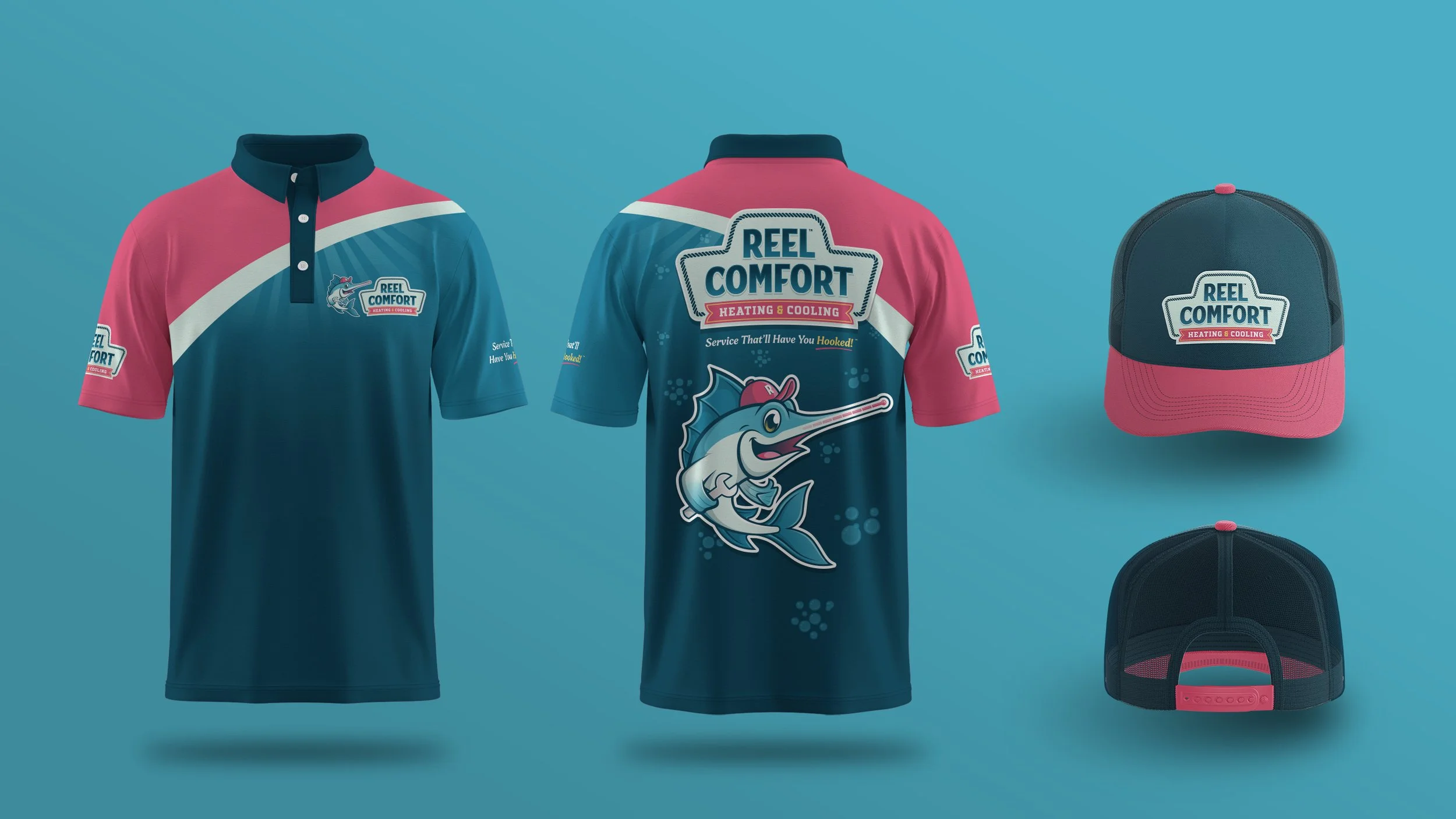 Reel Comfort Heating & Cooling apparel design