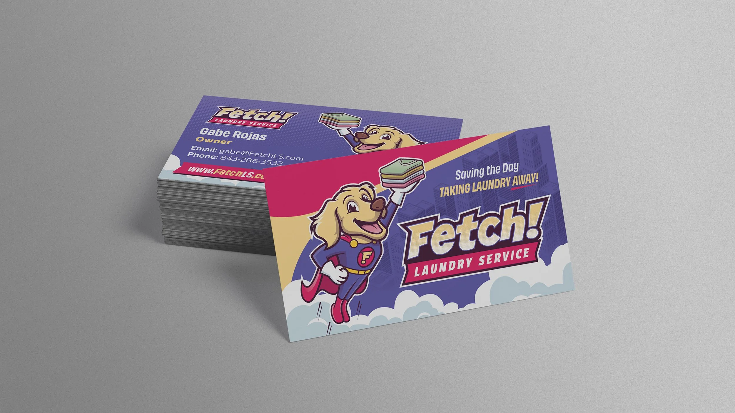 Fetch! Laundry Service business cards