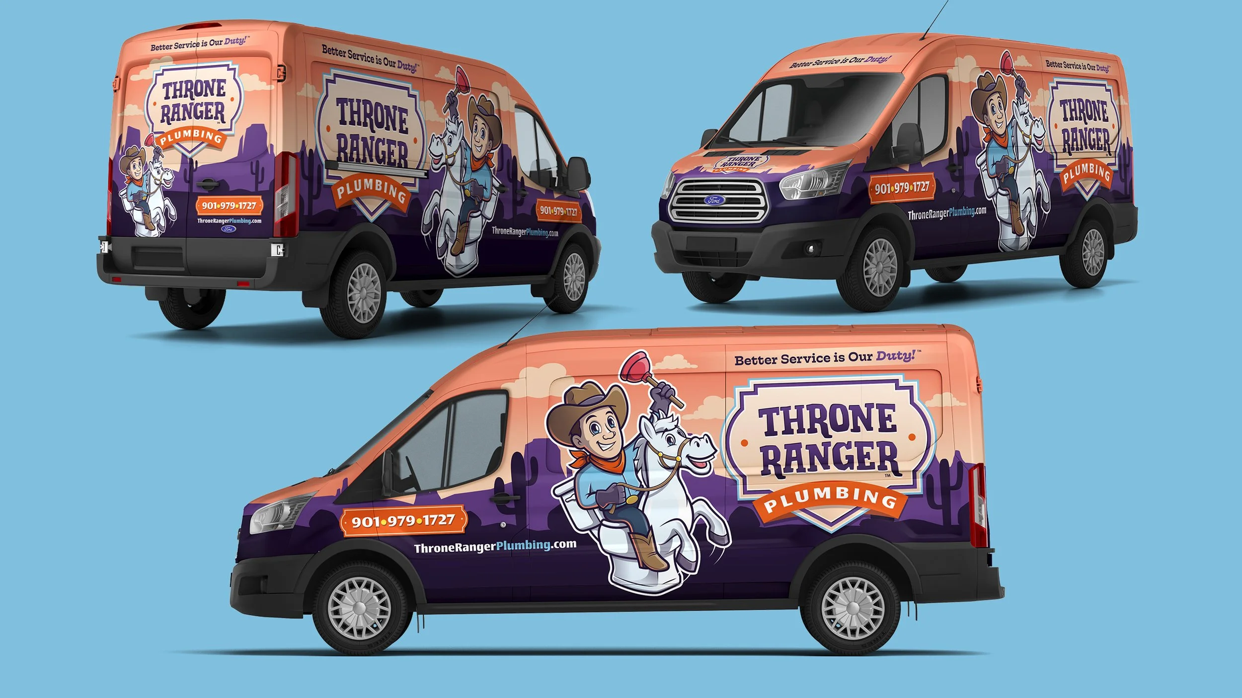 Throne Ranger Plumbing van wrap