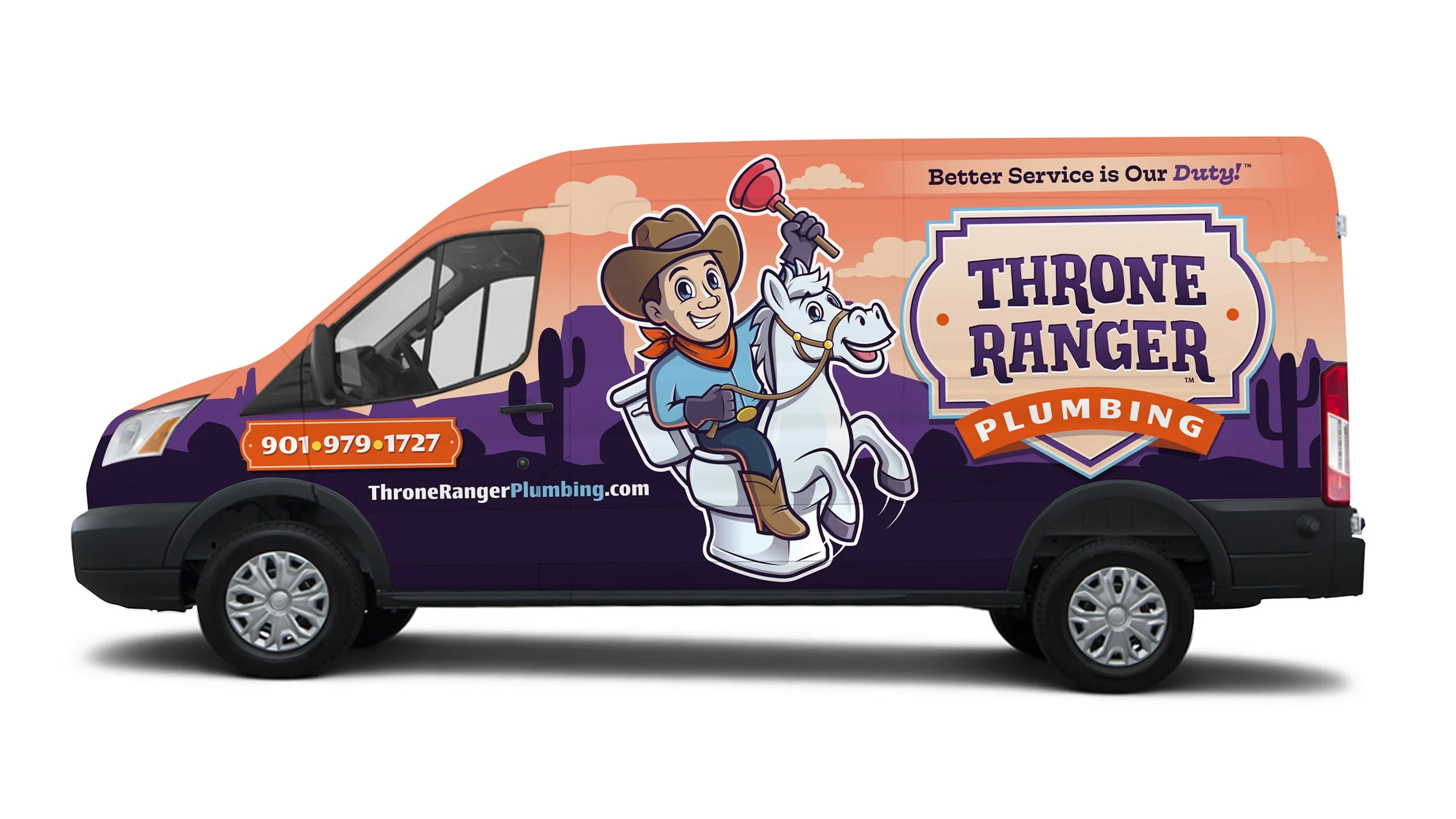 Throne Ranger Plumbing van wrap