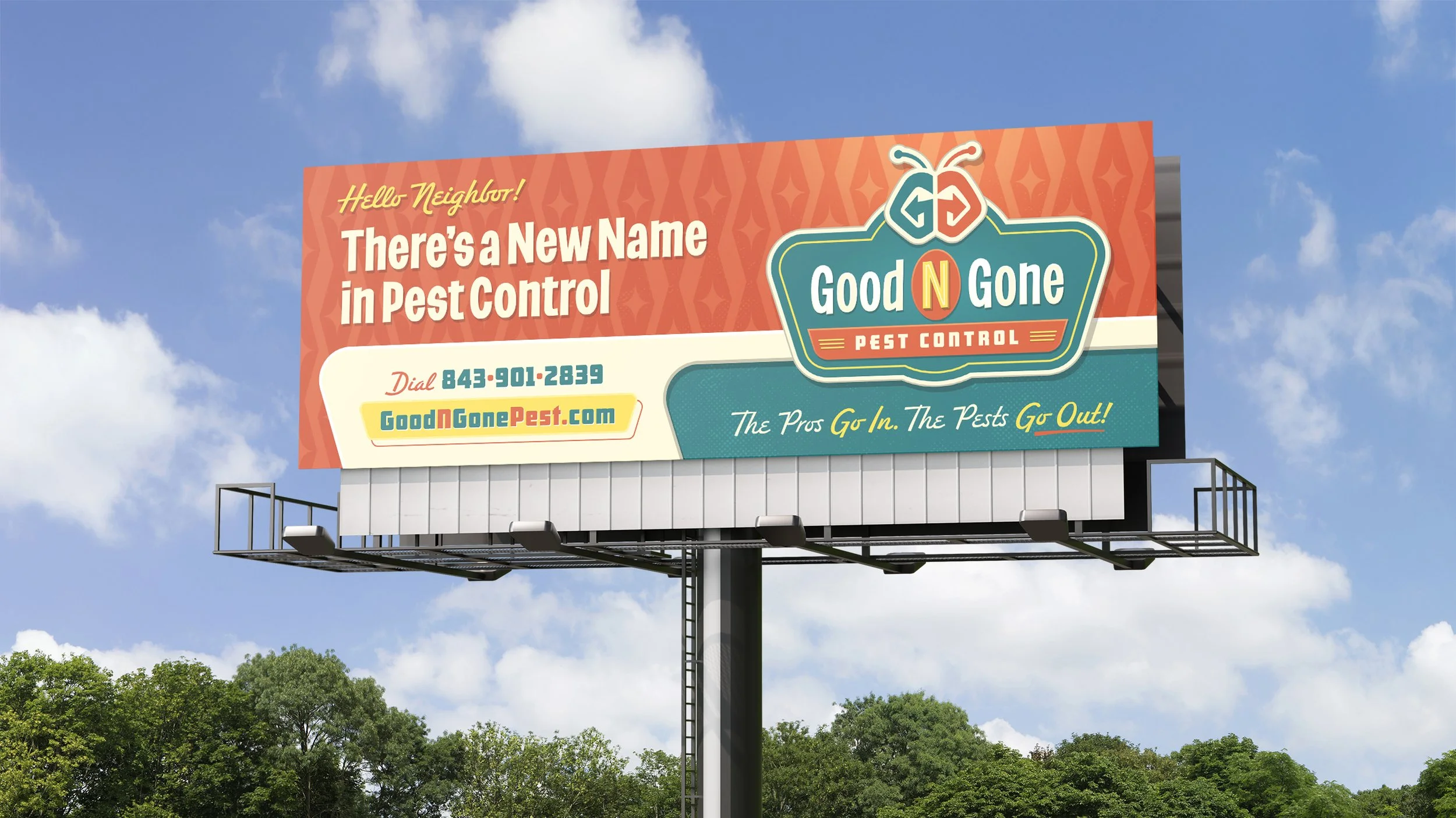 Good N Gone Pest Control billboard