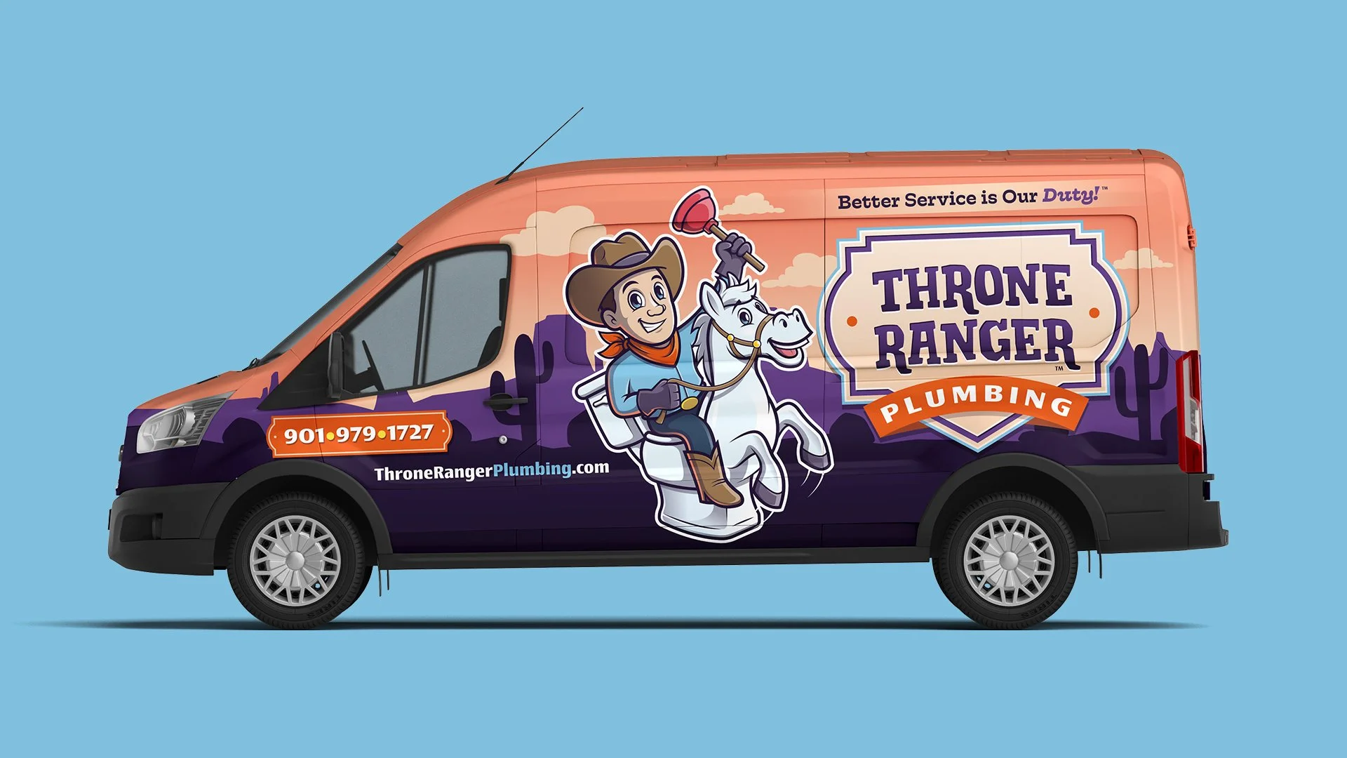 Throne Ranger Plumbing van wrap