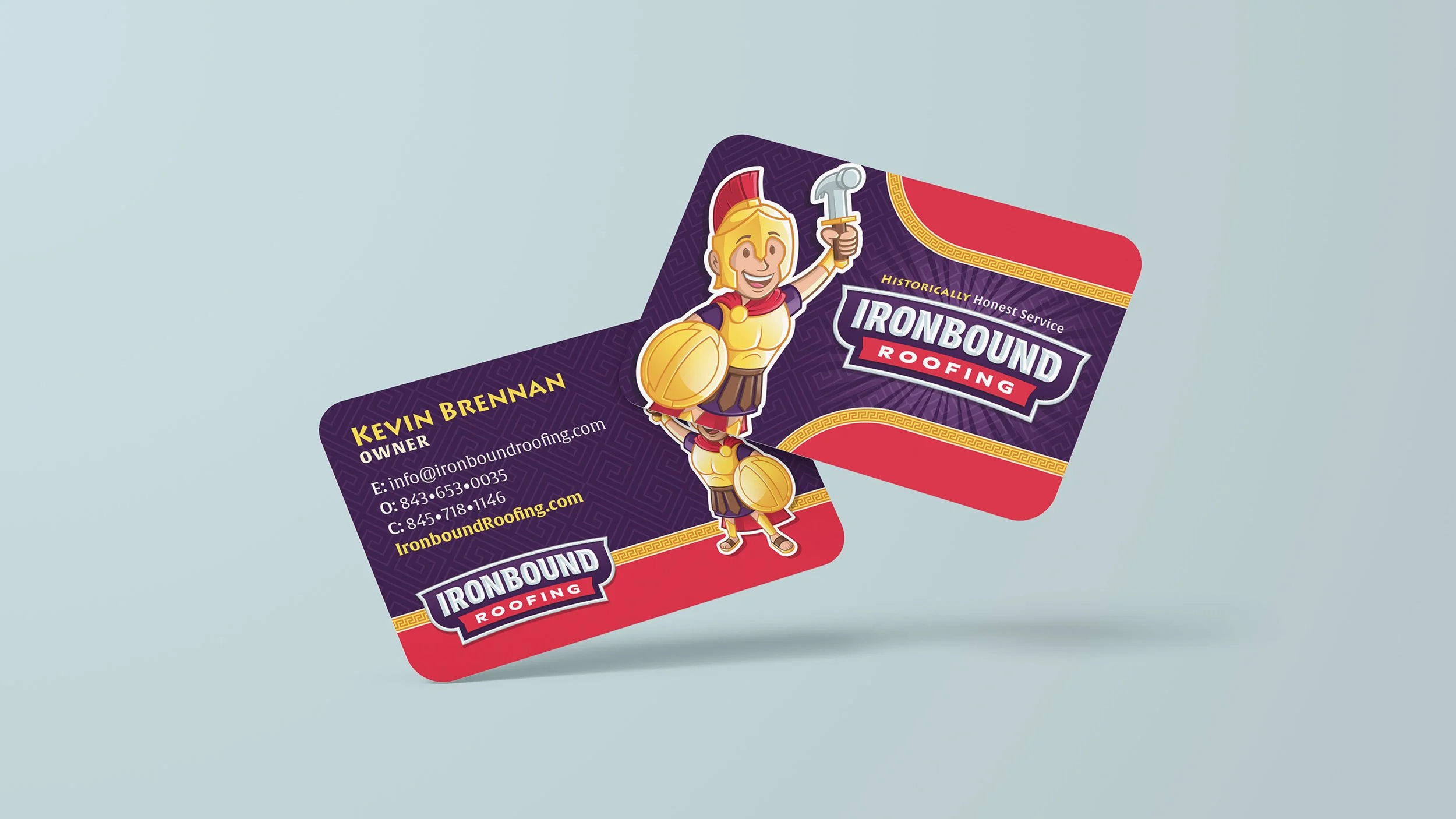 Ironbound Roofing business card design