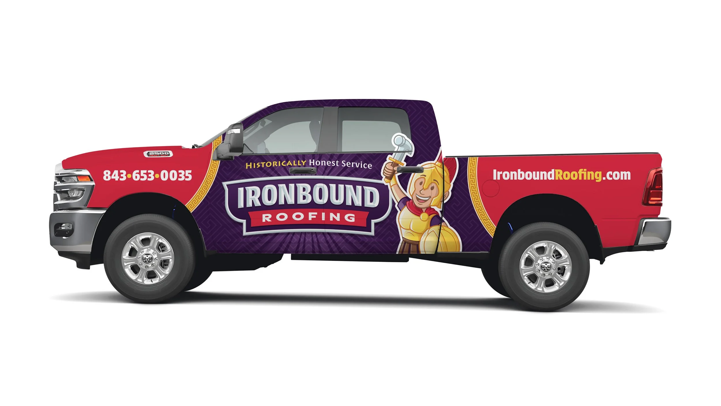 Ironbound Roofing truck wrap
