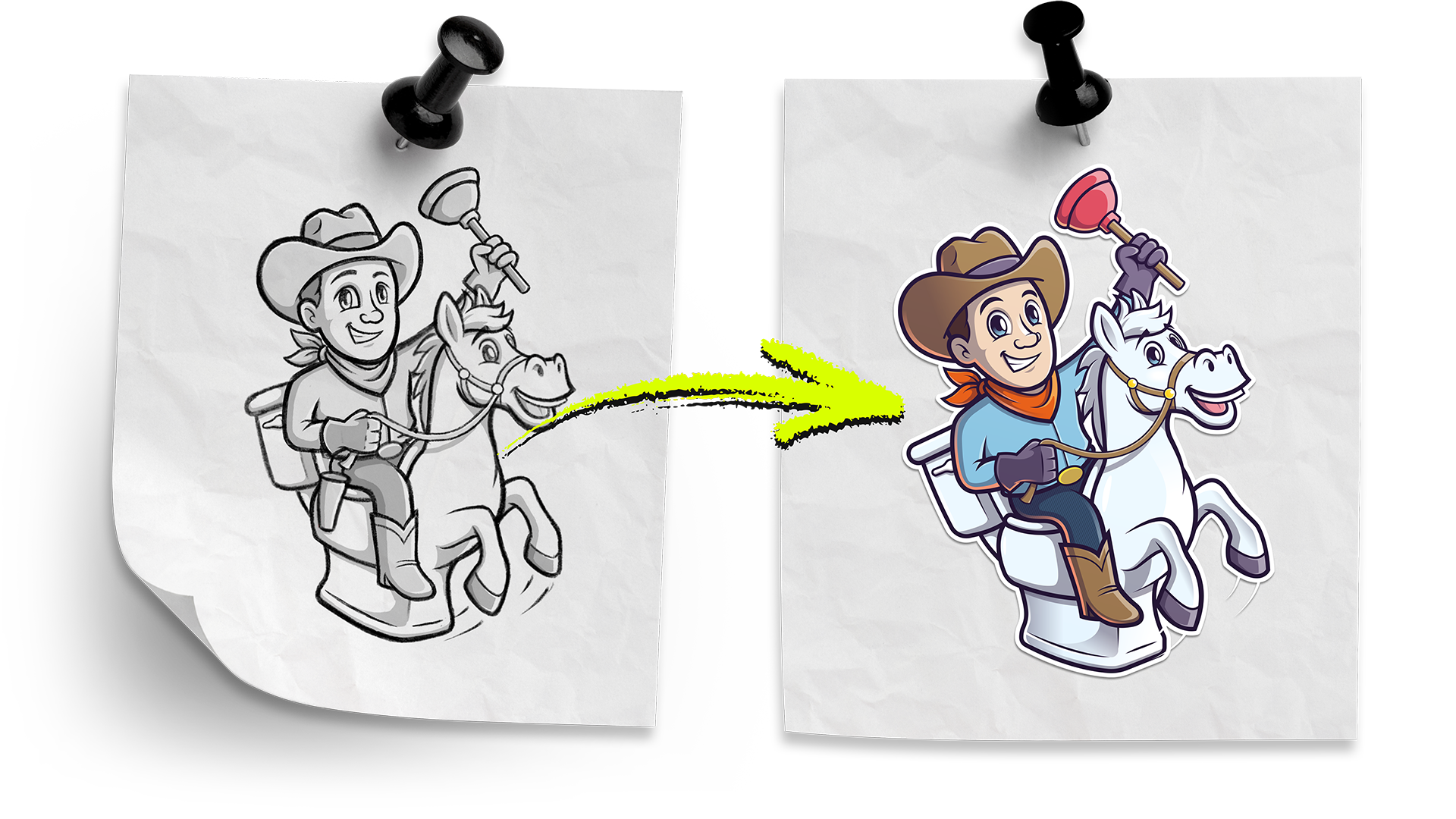 Throne Ranger mascot sketch