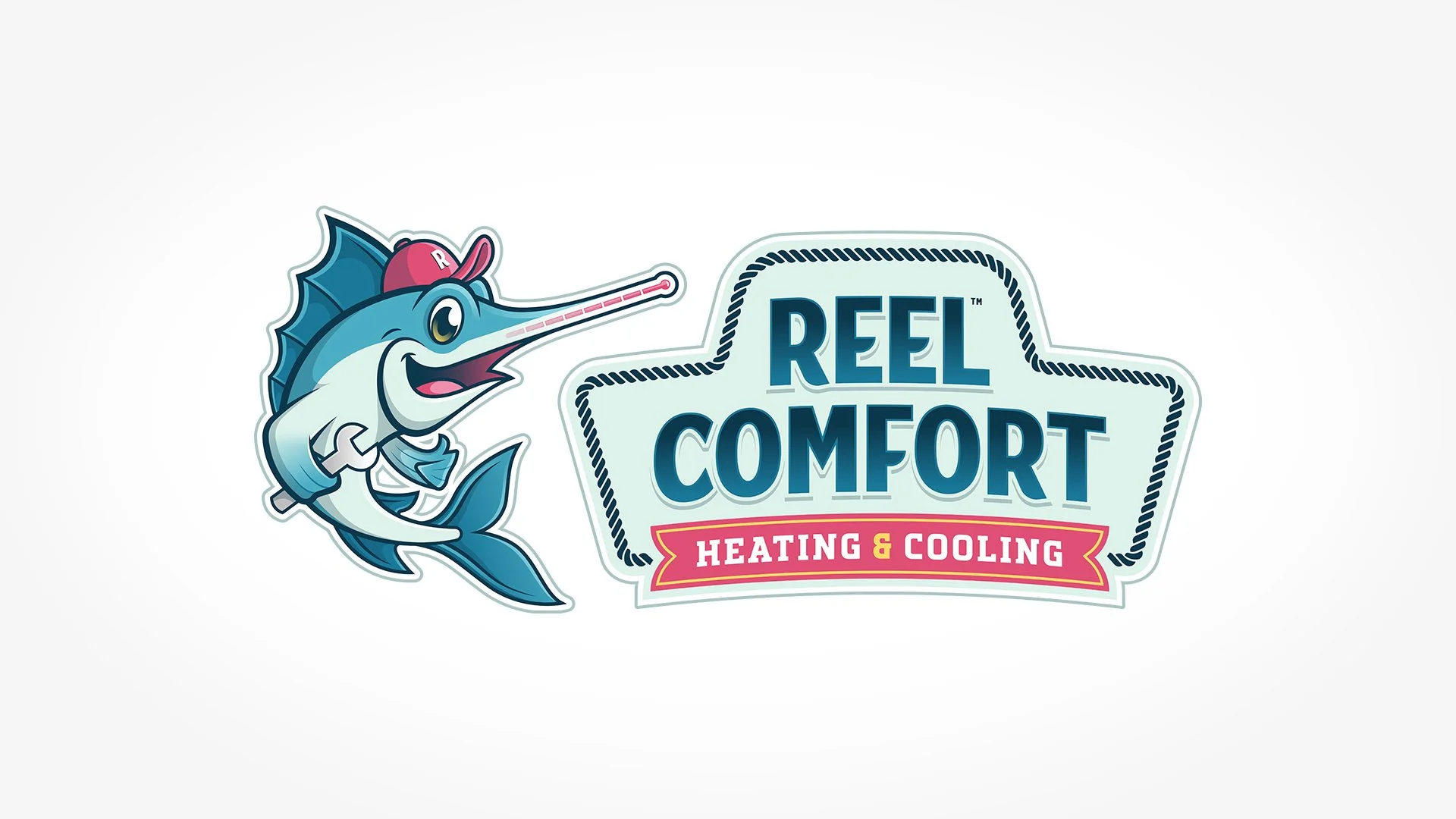 Reel Comfort Heating & Cooling logo design
