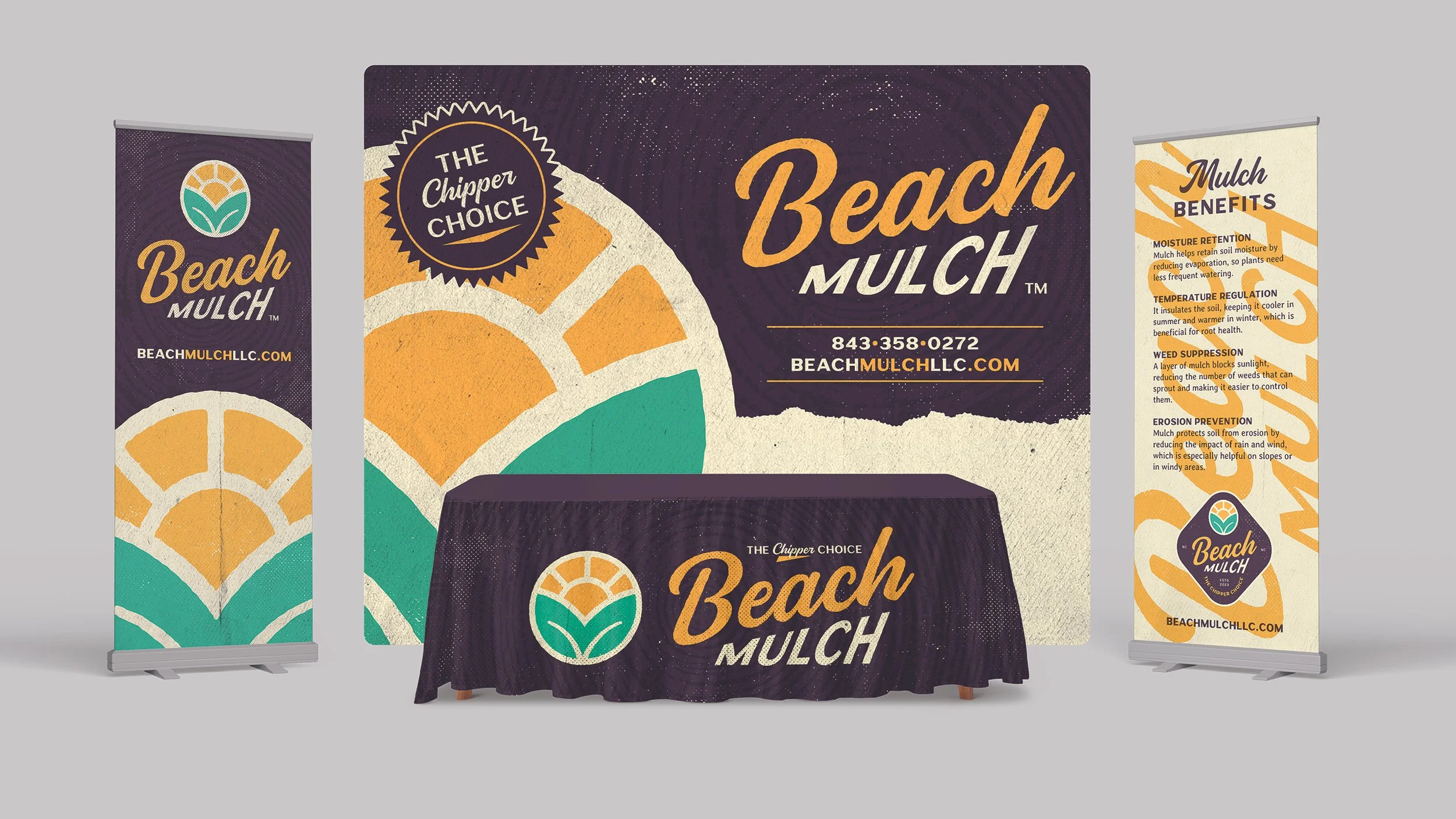 Beach Mulch trade show display
