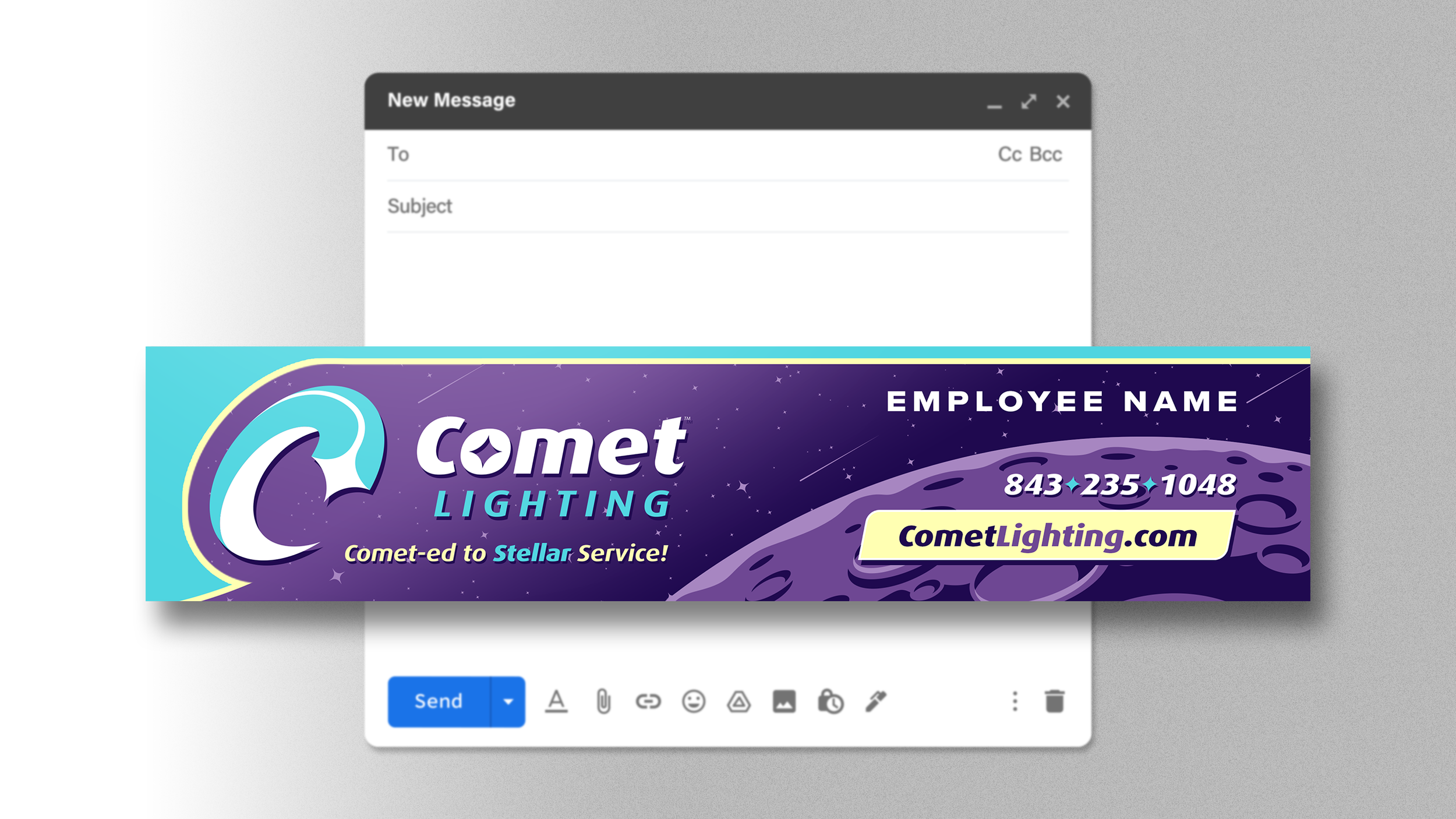 Comet Lighting email signature template