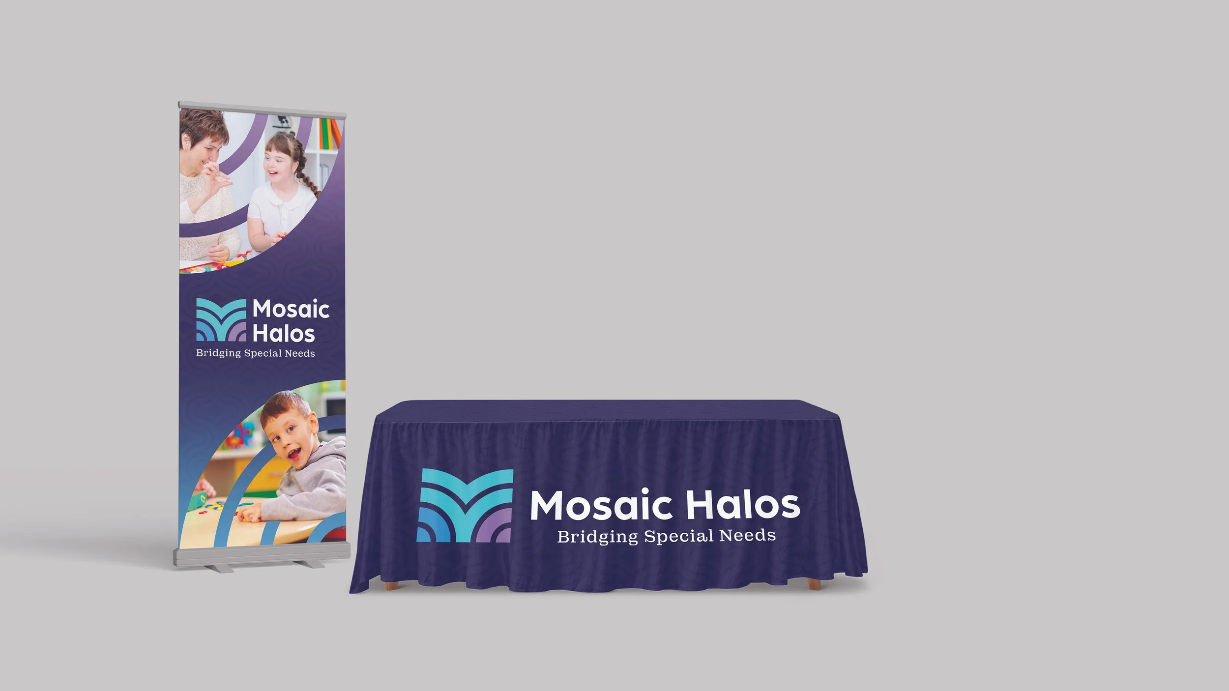 Mosaic Halos trade show booth