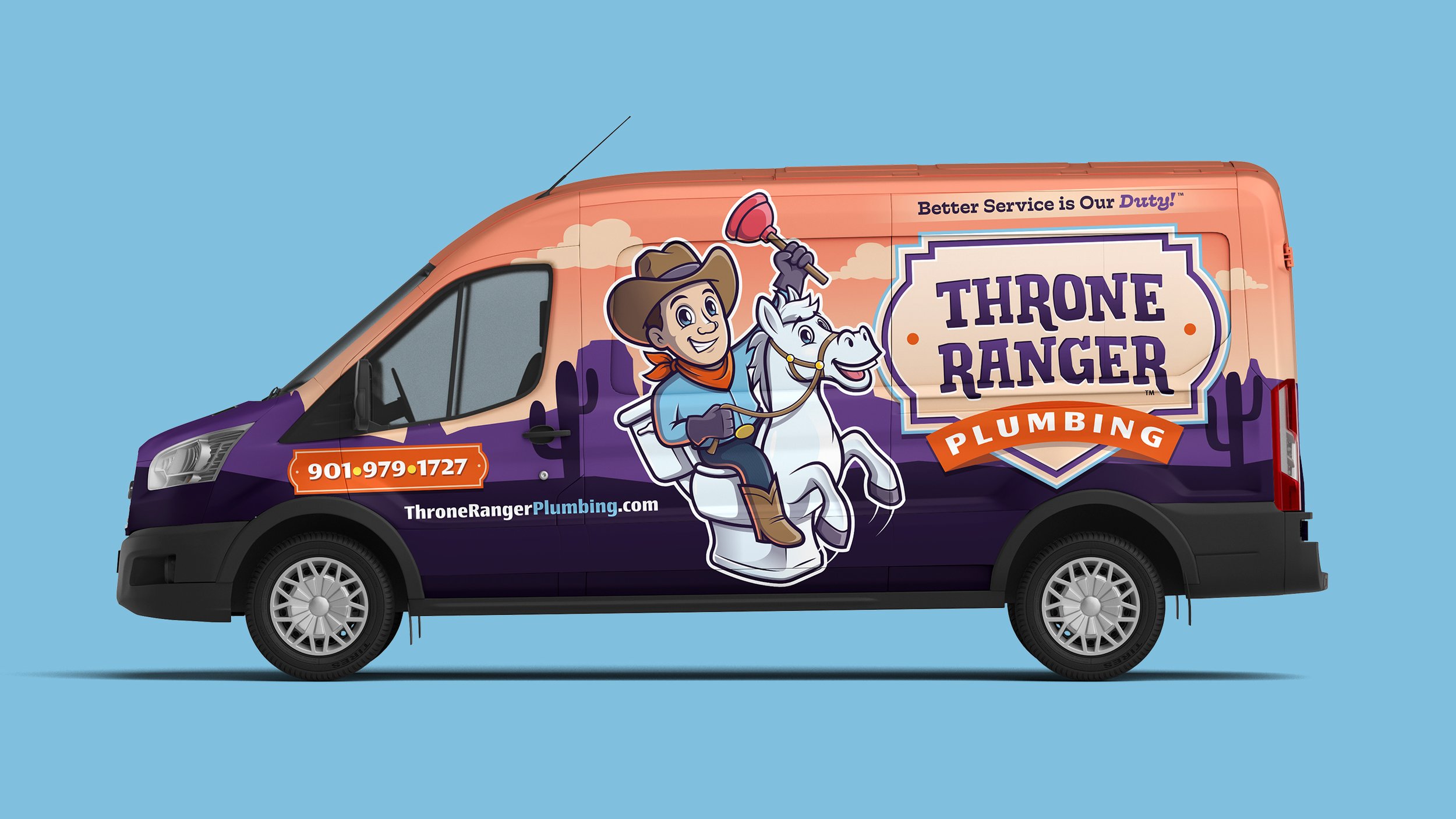 Throne Ranger Plumbing van wrap