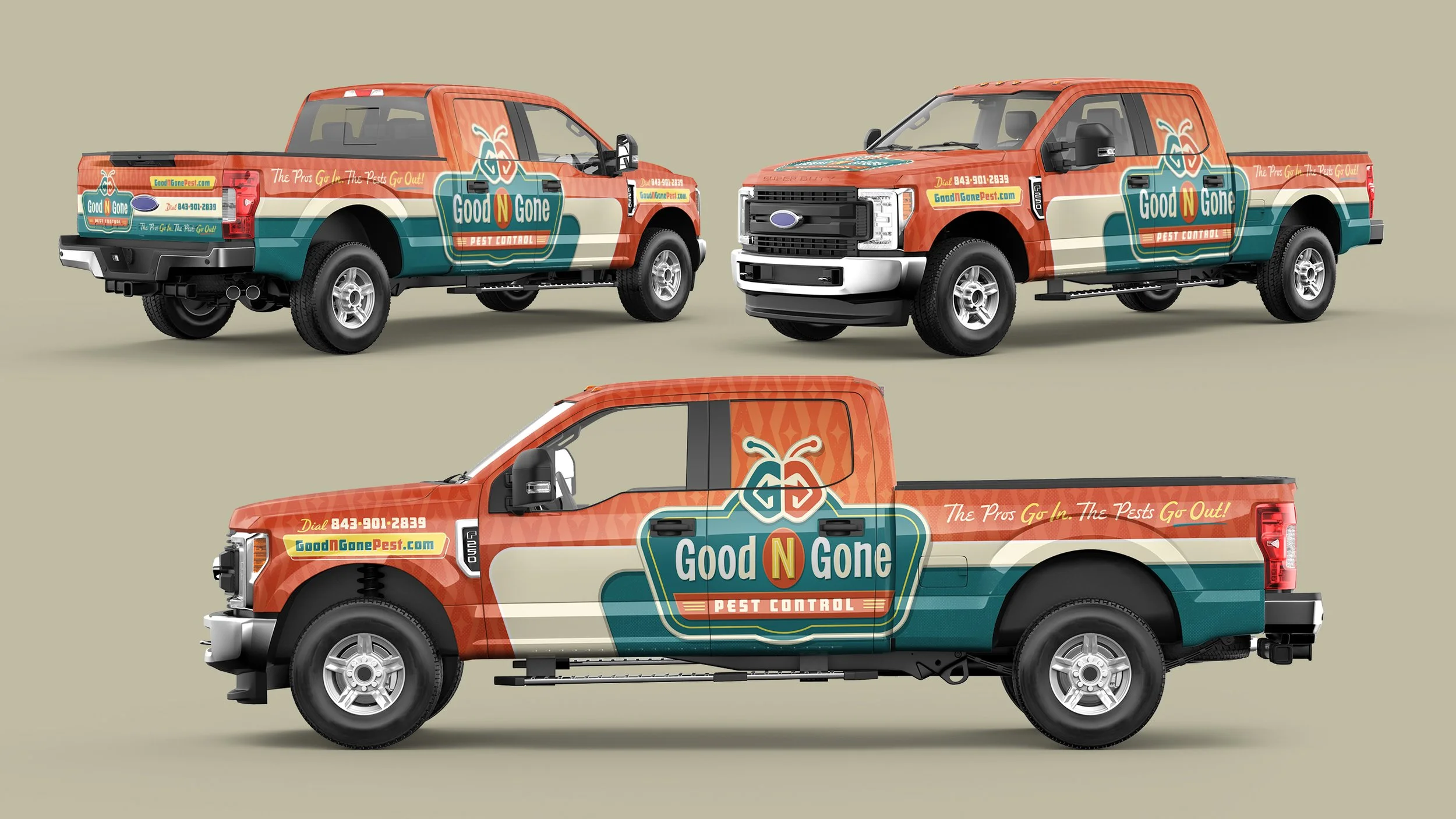 Good N Gone Pest Control truck wrap