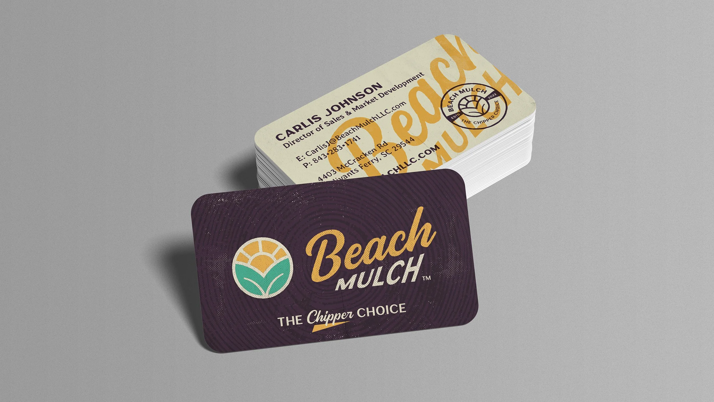 Beach Mulch business cards