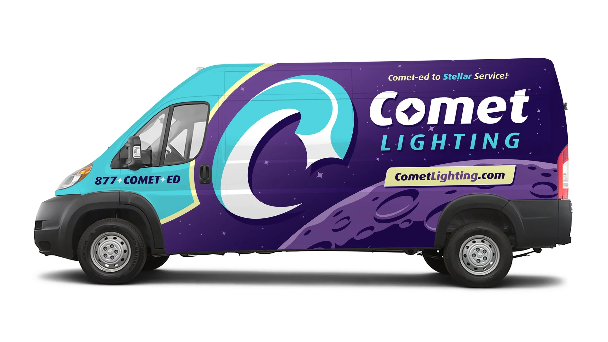 Comet Lighting van wrap