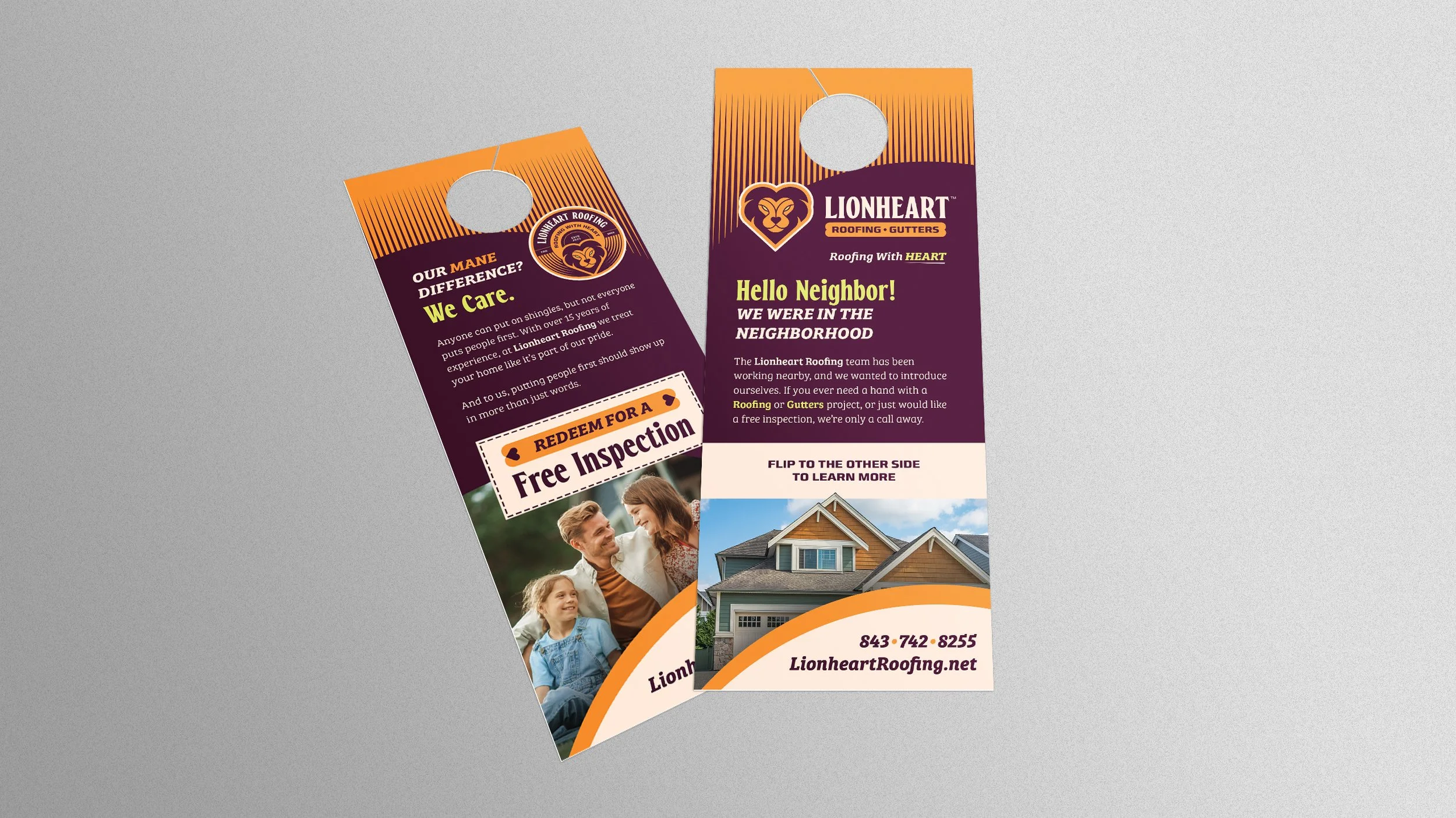 Lionheart Roofing door hangers
