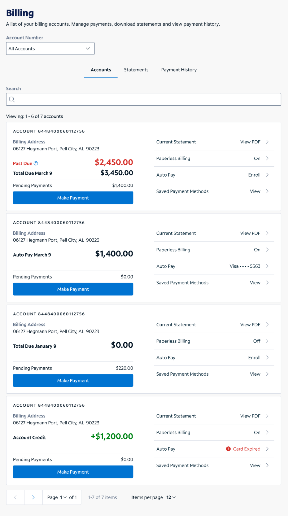 Billing UI