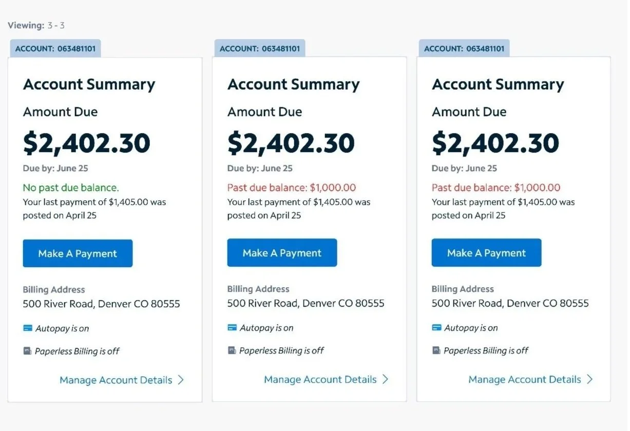 An image of the old billing UI.