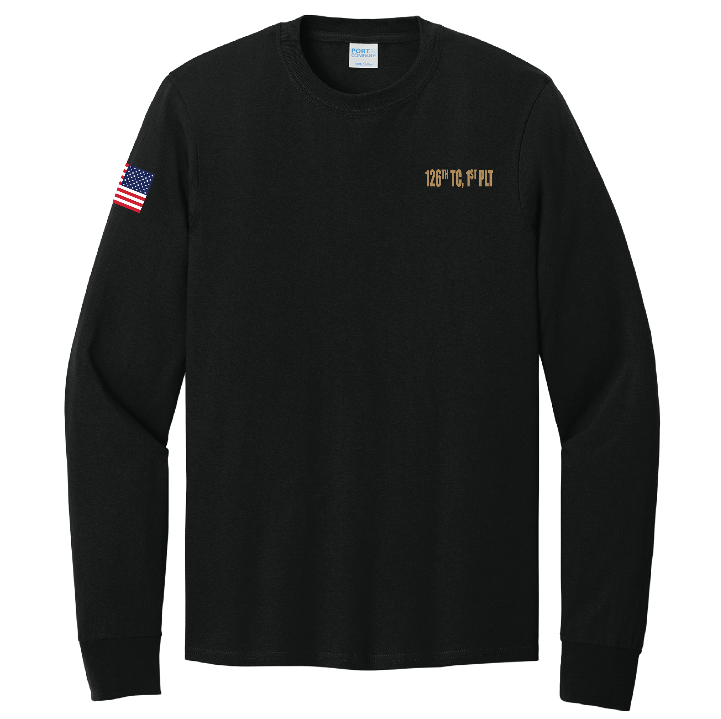(1ST PLT, 126TH TRANS) - PC54LS Port & Company® Long Sleeve Tee