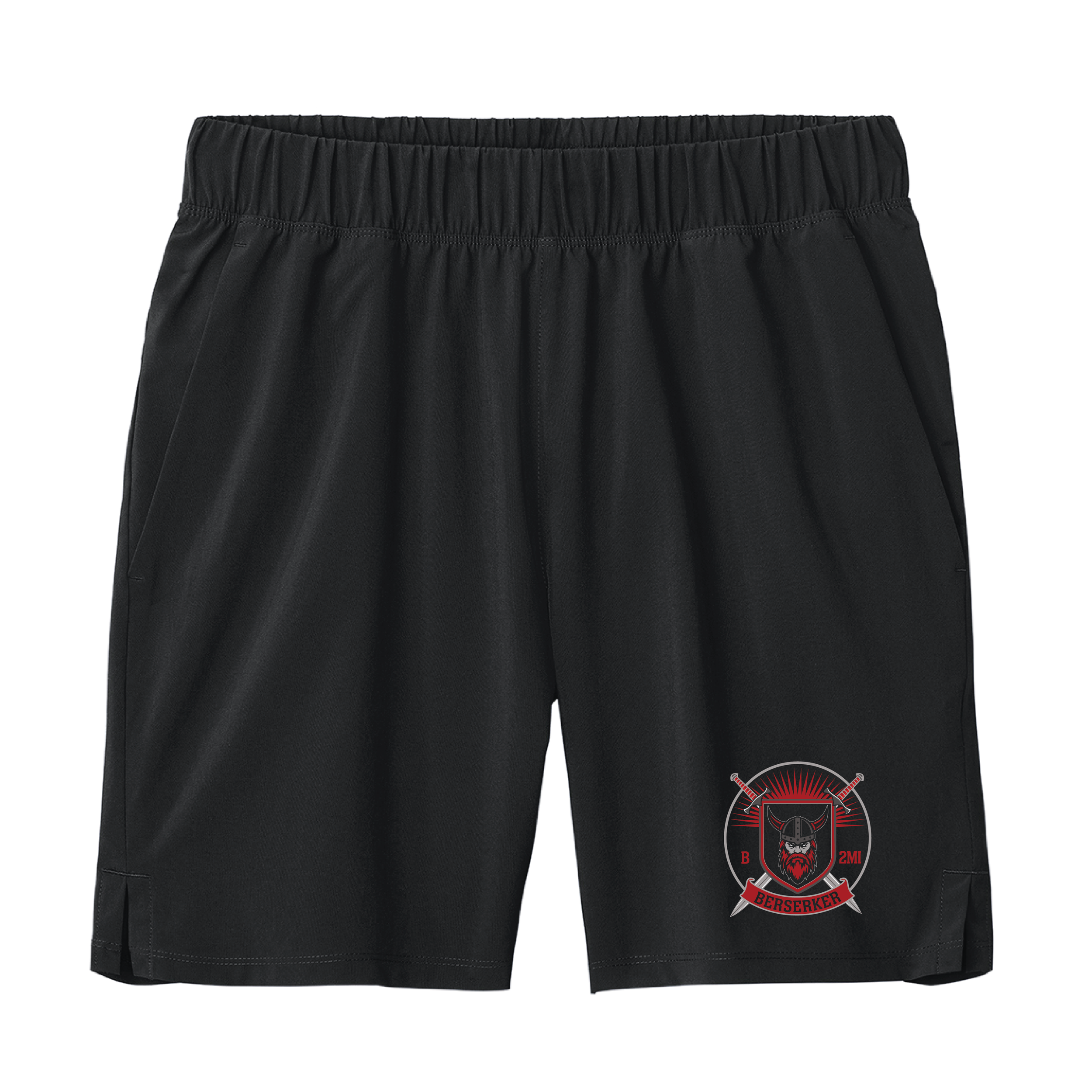 (B CO. 2ND MI BN) - ST485 Sport-Tek® Repeat 7" Short - BLACK