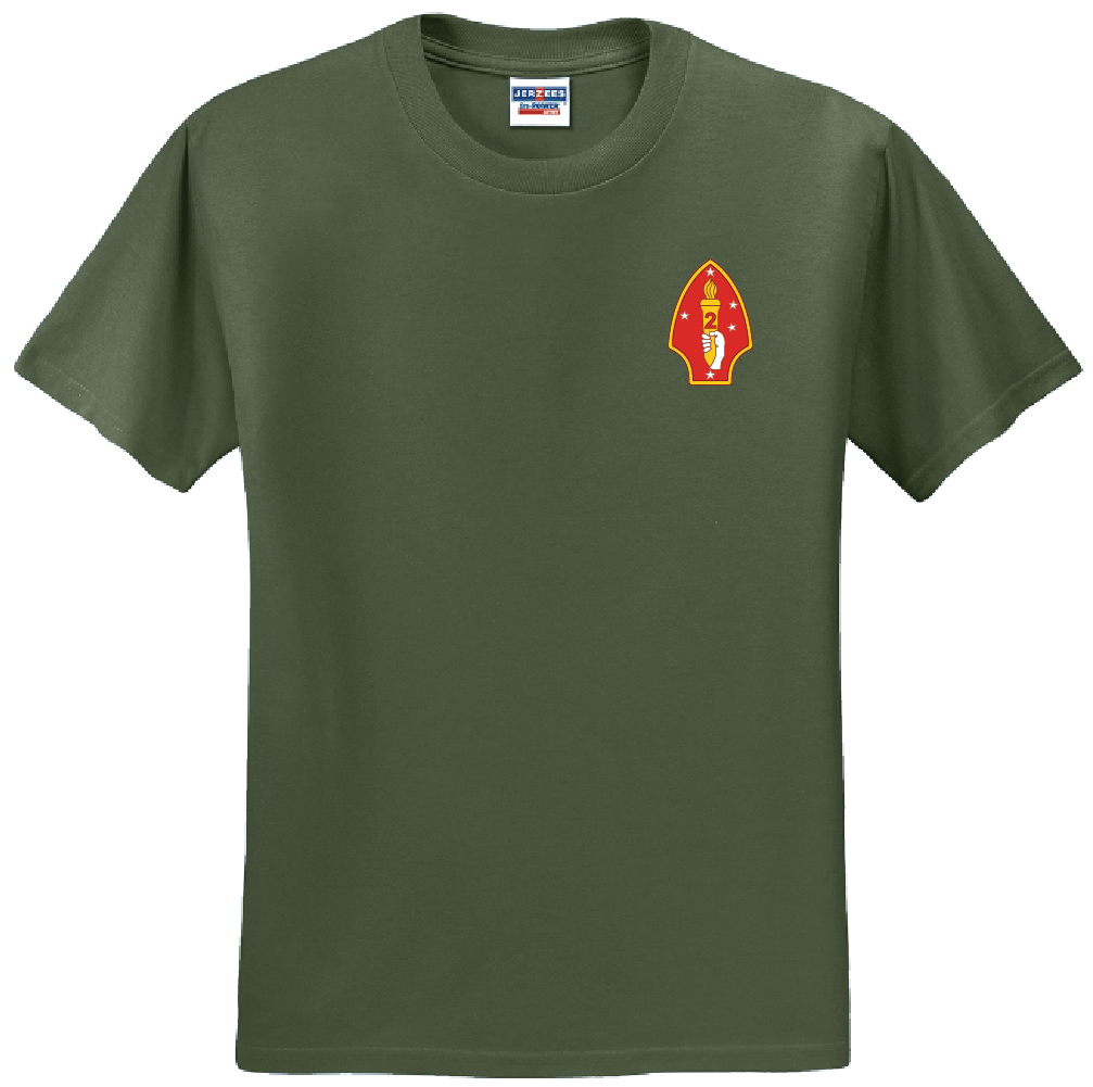 29M MILITARY GREEN TEE FRONT - 2ND MAR DIV.png