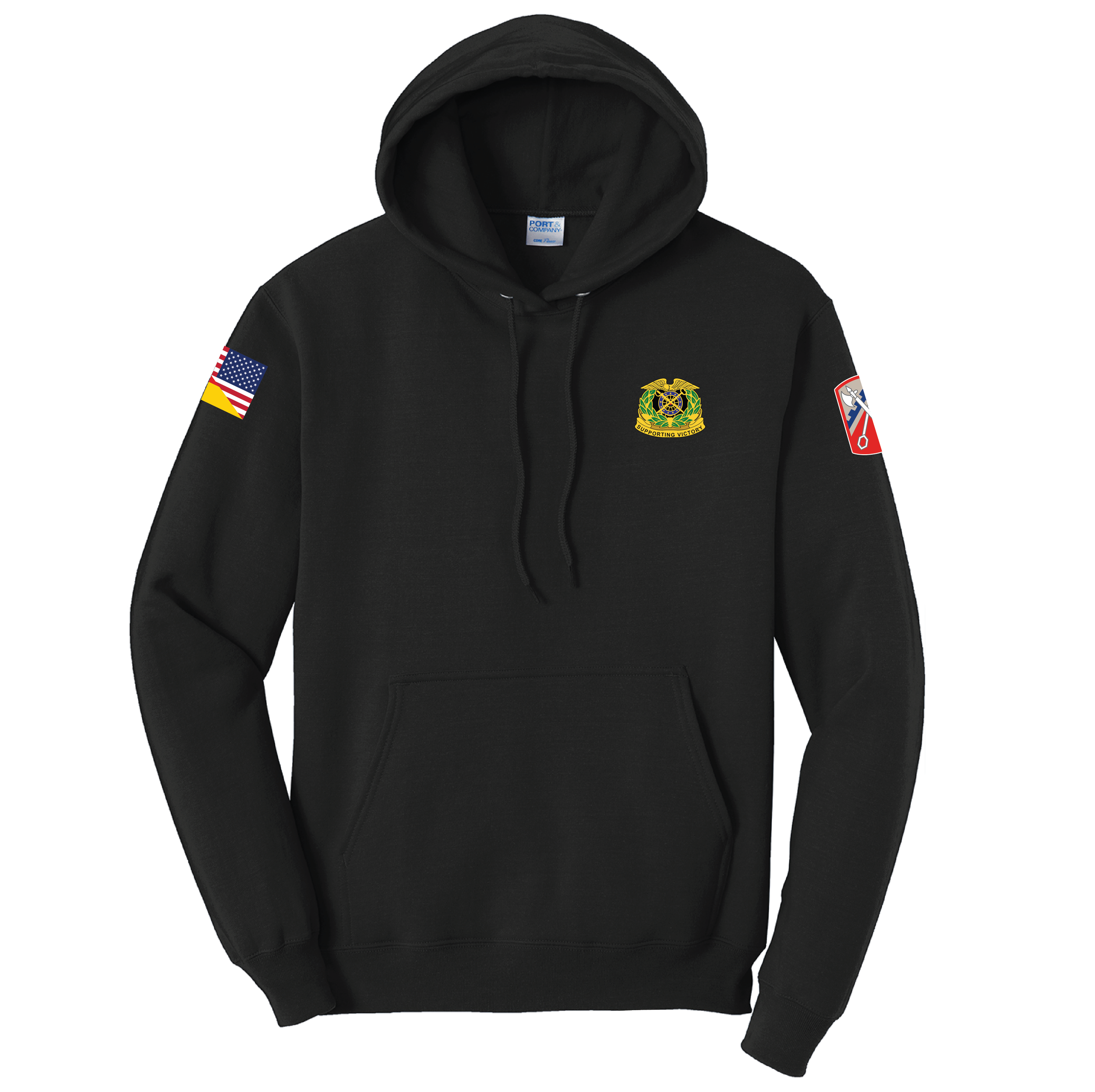 (55TH QM CO.) PC78H - Port & Company® Core Fleece Pullover Hooded Sweatshirt