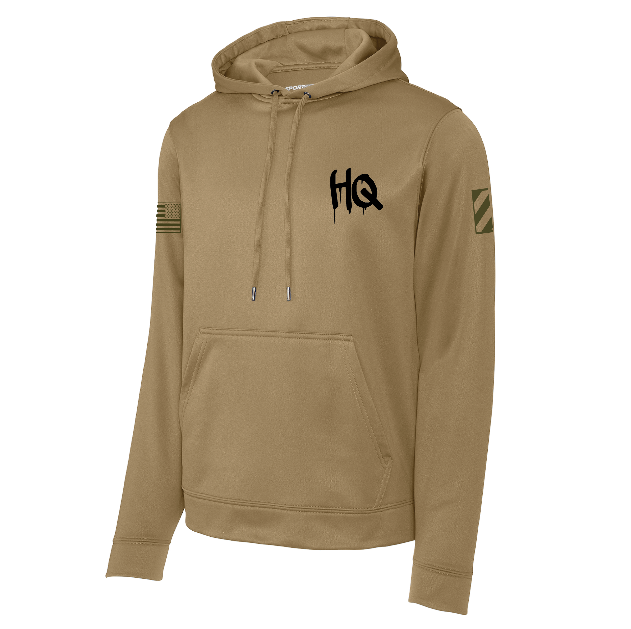(87TH DSSB, 3ID) - F244 Sport-Tek® Sport-Wick® Fleece Hooded Pullover - COYOTE