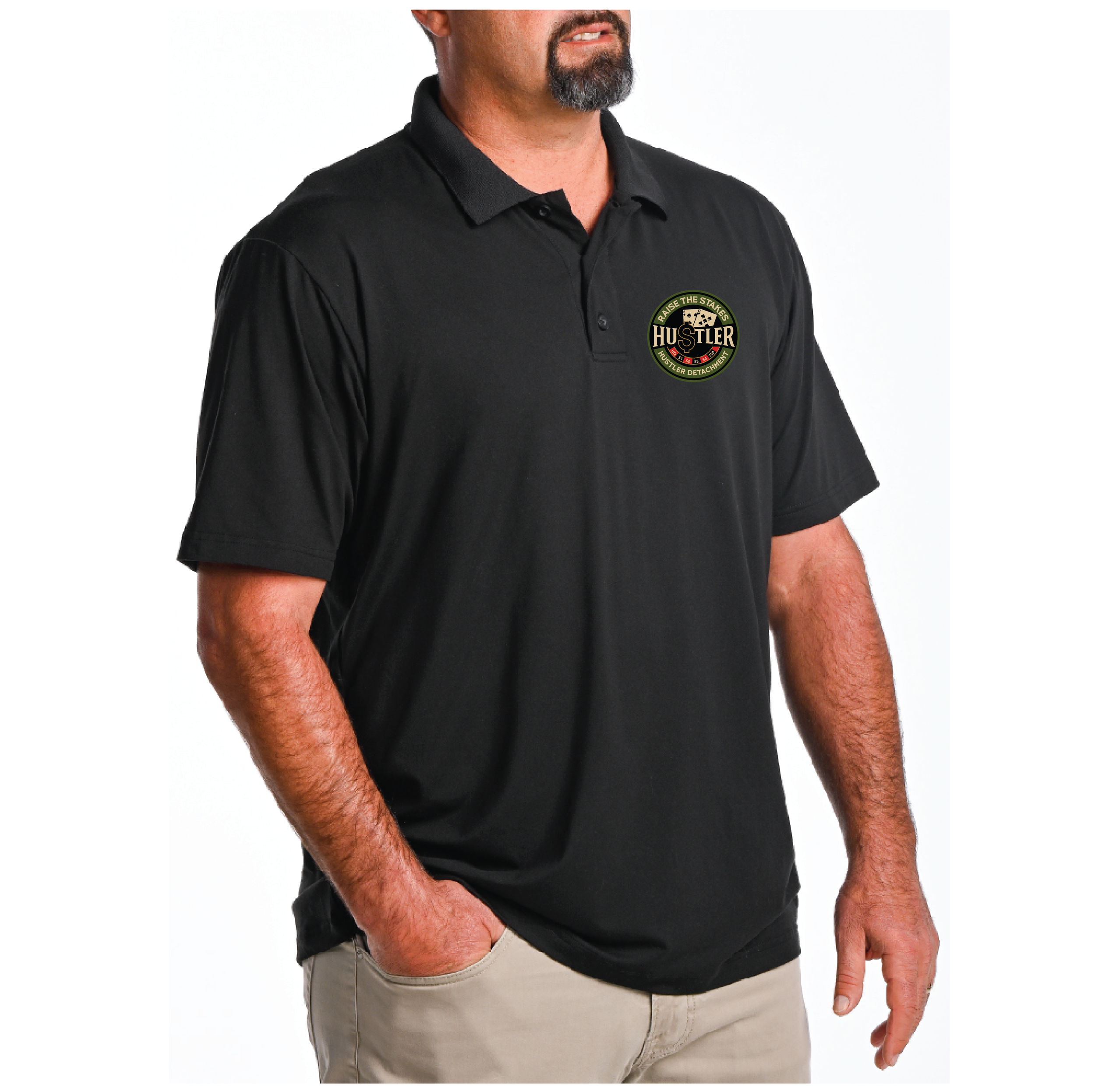 (HHD, 24TH MI BN) - 01-085 LEVEL Tactical™ Golf Polo - Black