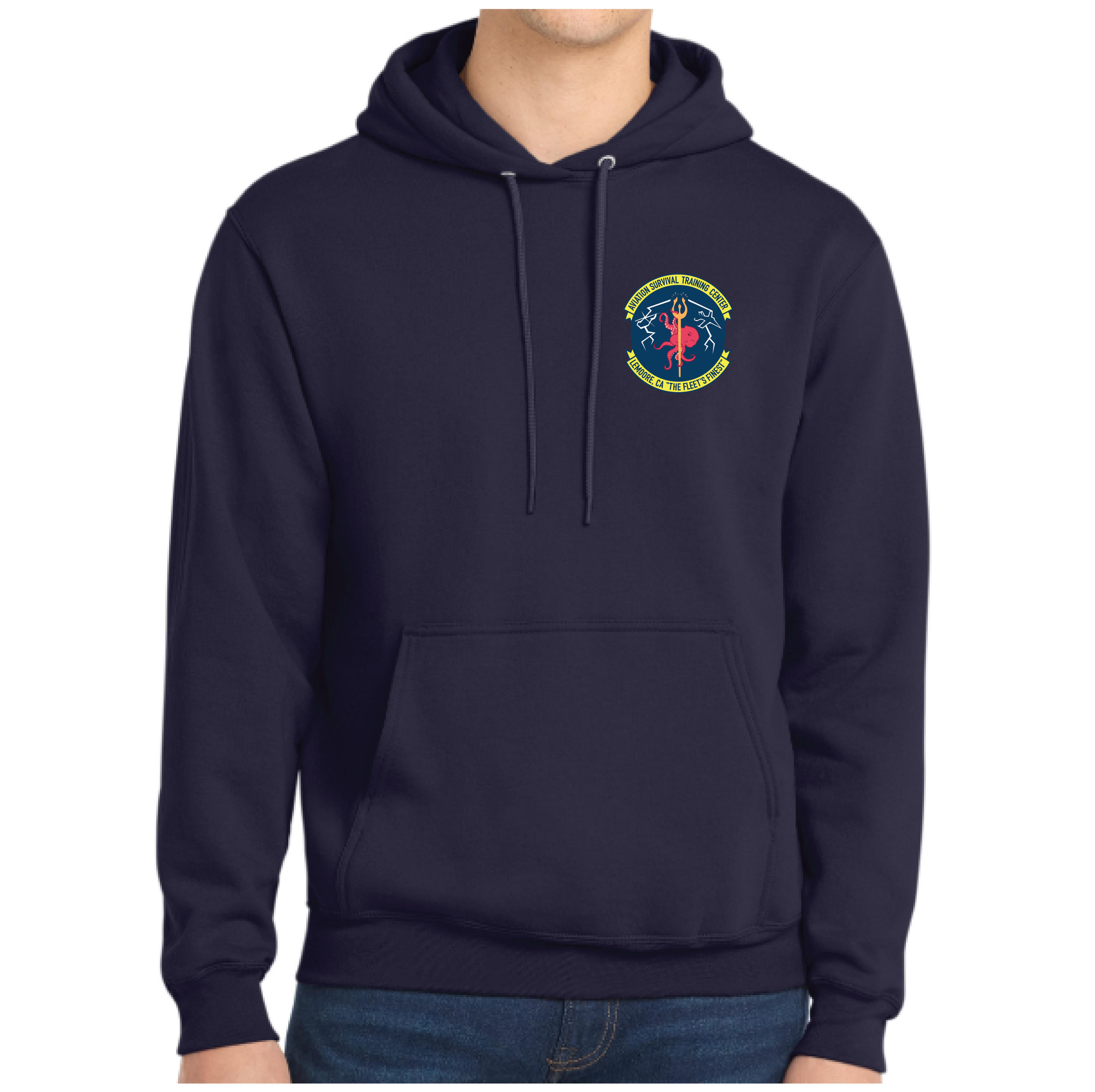 (ASTC LEMOORE) - PC78H  Port & Co™ Core Fleece Pullover Hooded Sweatshirt - NAVY